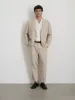 Standard Pleated Pant in Flax Linen sold by Alex Mill