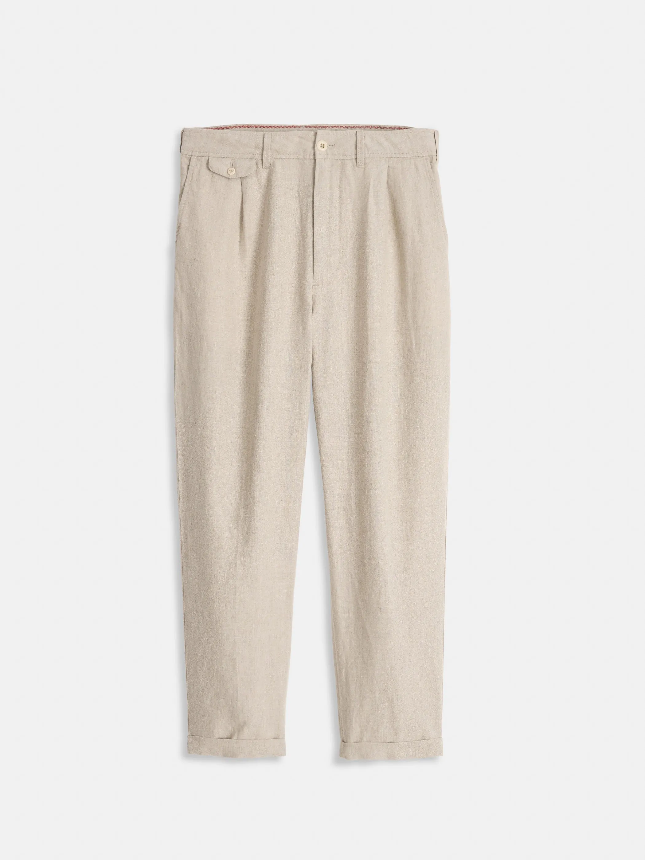 Standard Pleated Pant in Flax Linen sold by Alex Mill