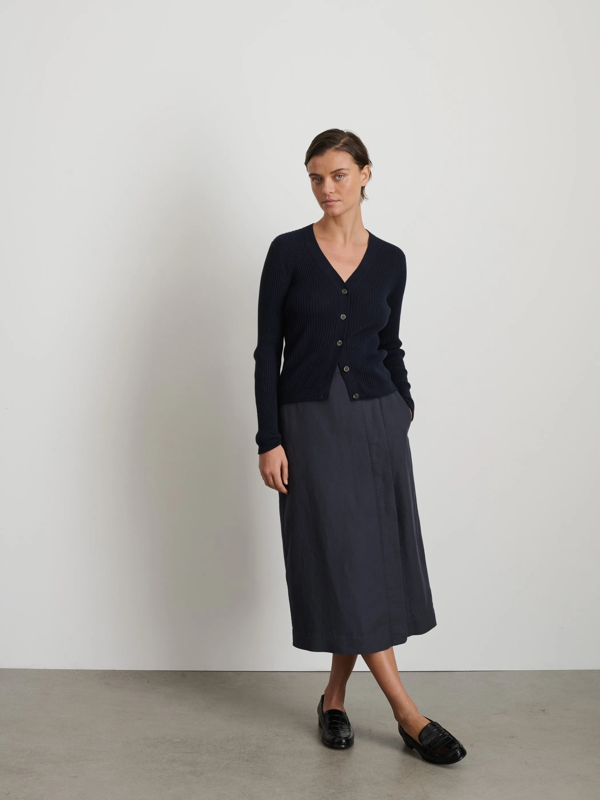 V-Neck Ribbed Cardigan sold by Alex Mill product image thumbnail 5