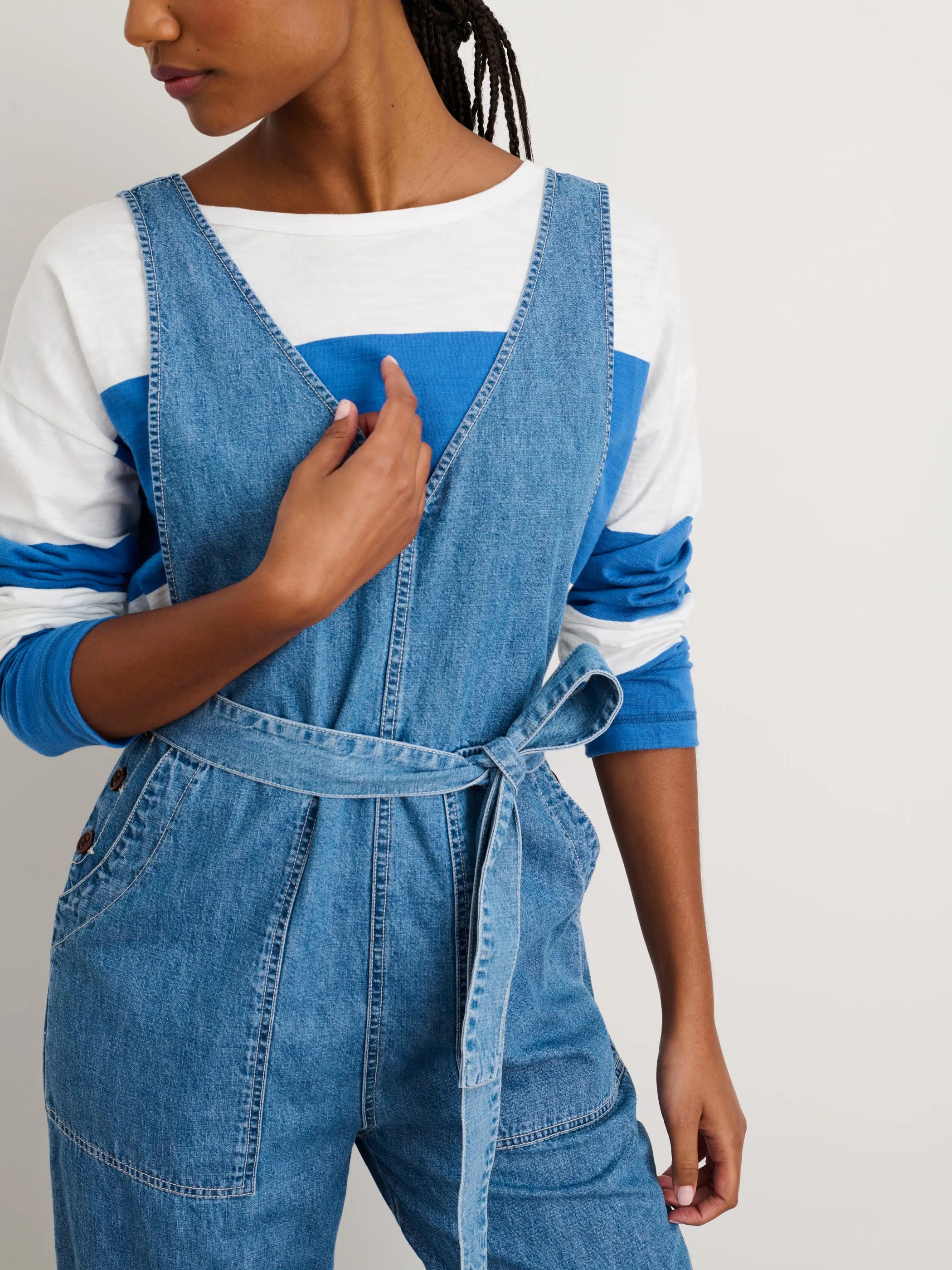 Ollie Overall in Denim sold by Alex Mill product image thumbnail 4