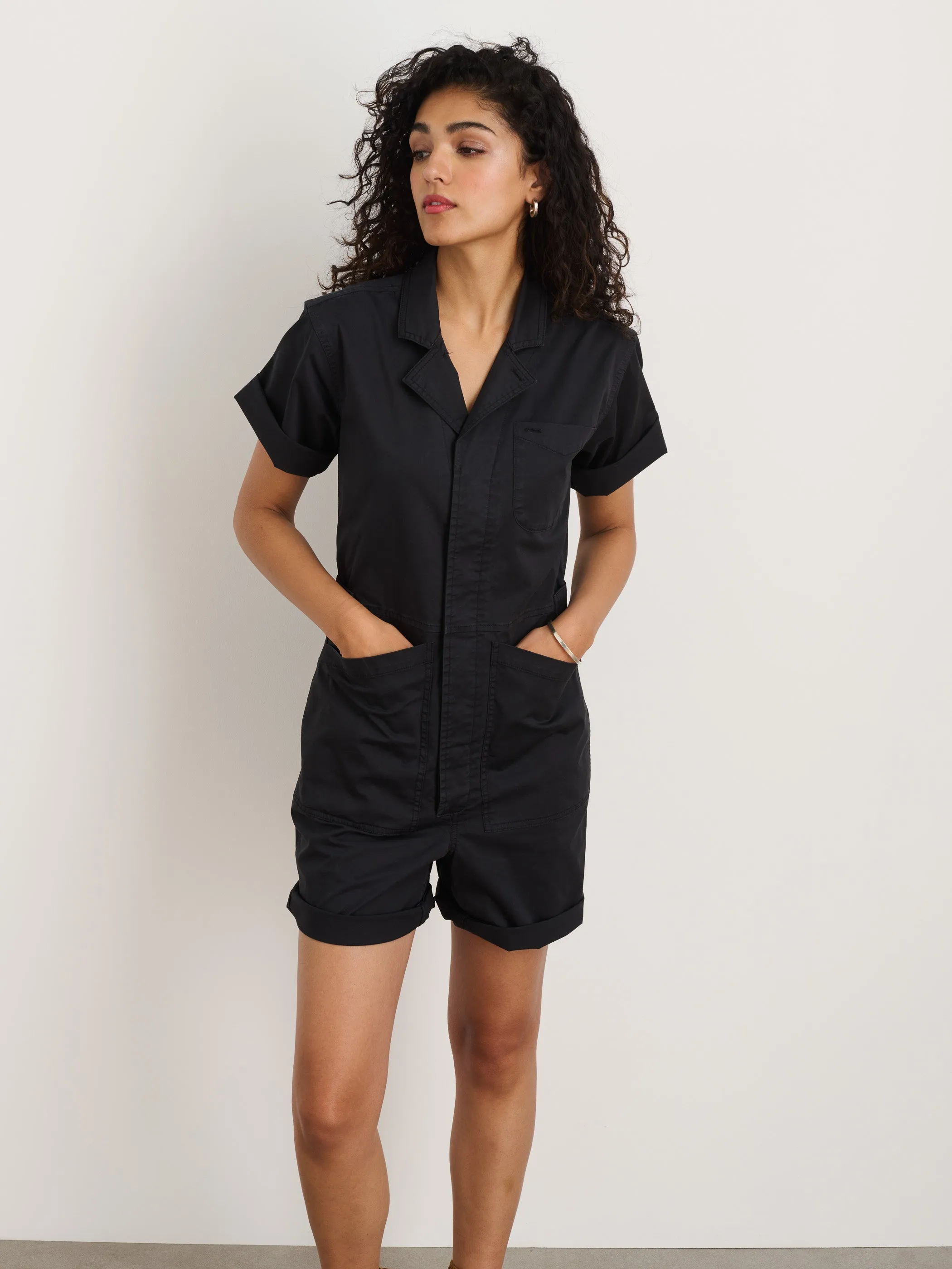 Standard Short Jumpsuit in Cotton Twill sold by Alex Mill product image thumbnail 3