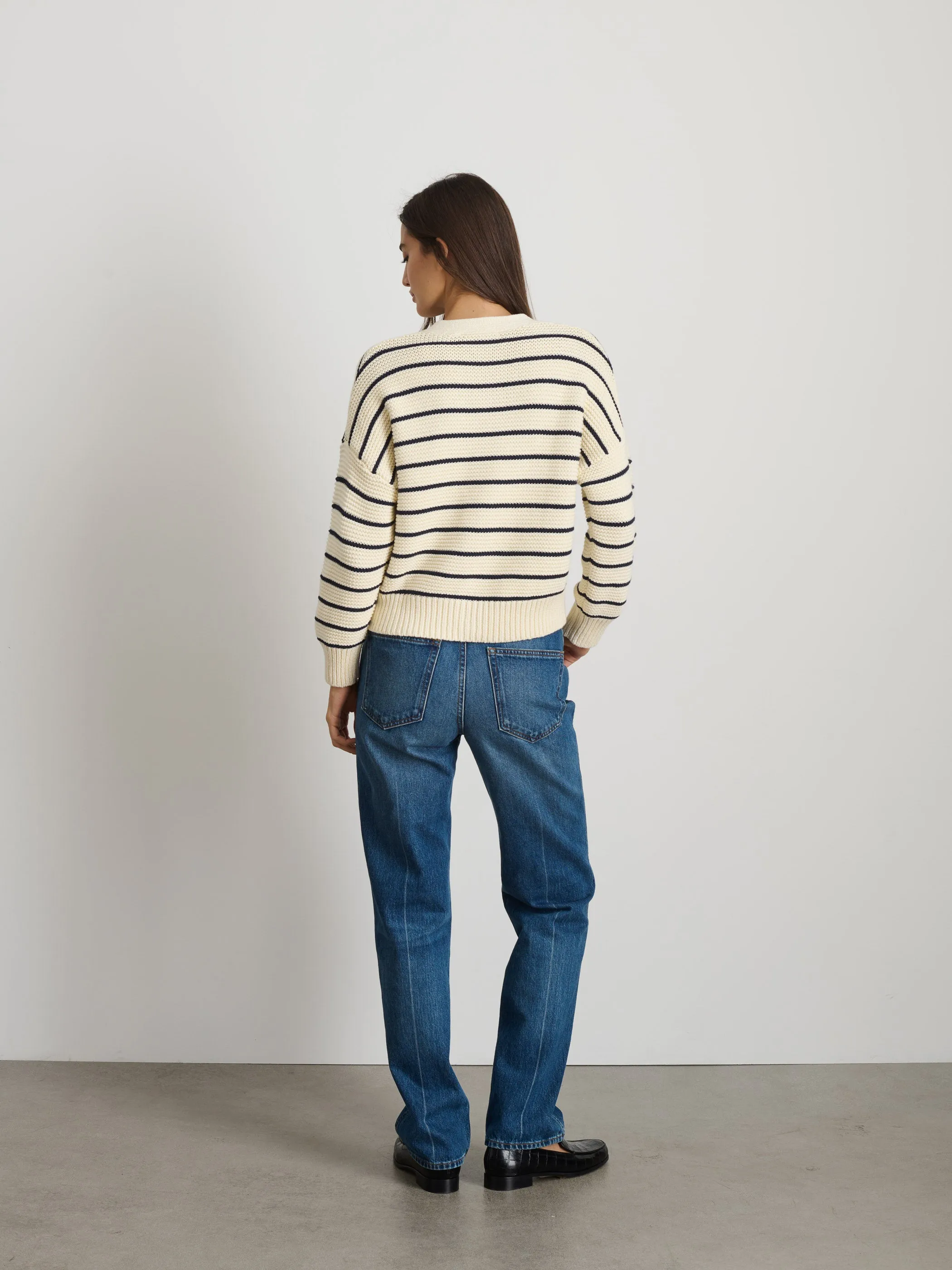 Nico Striped Cardigan in Cotton sold by Alex Mill product image thumbnail 5