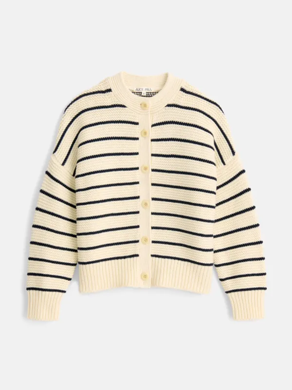 Nico Striped Cardigan in Cotton sold by Alex Mill