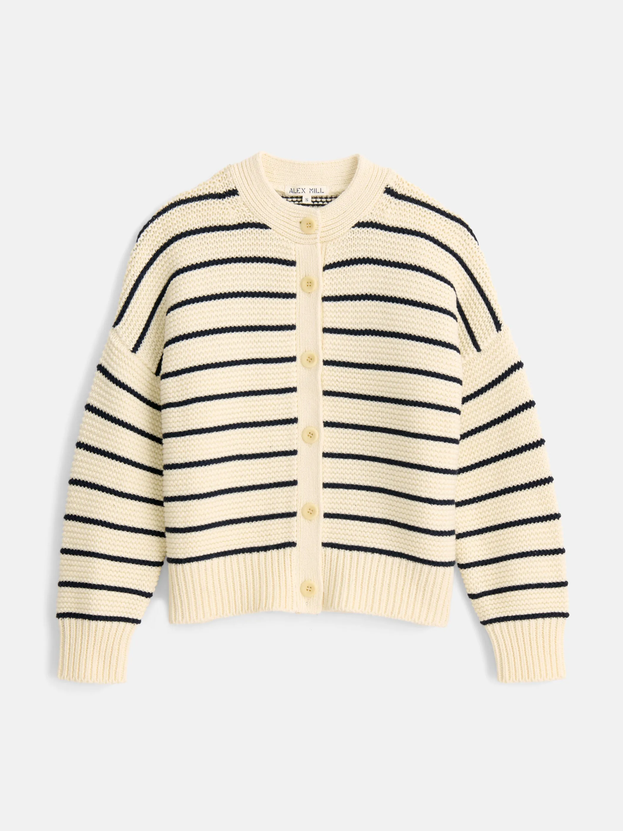 Nico Striped Cardigan in Cotton sold by Alex Mill