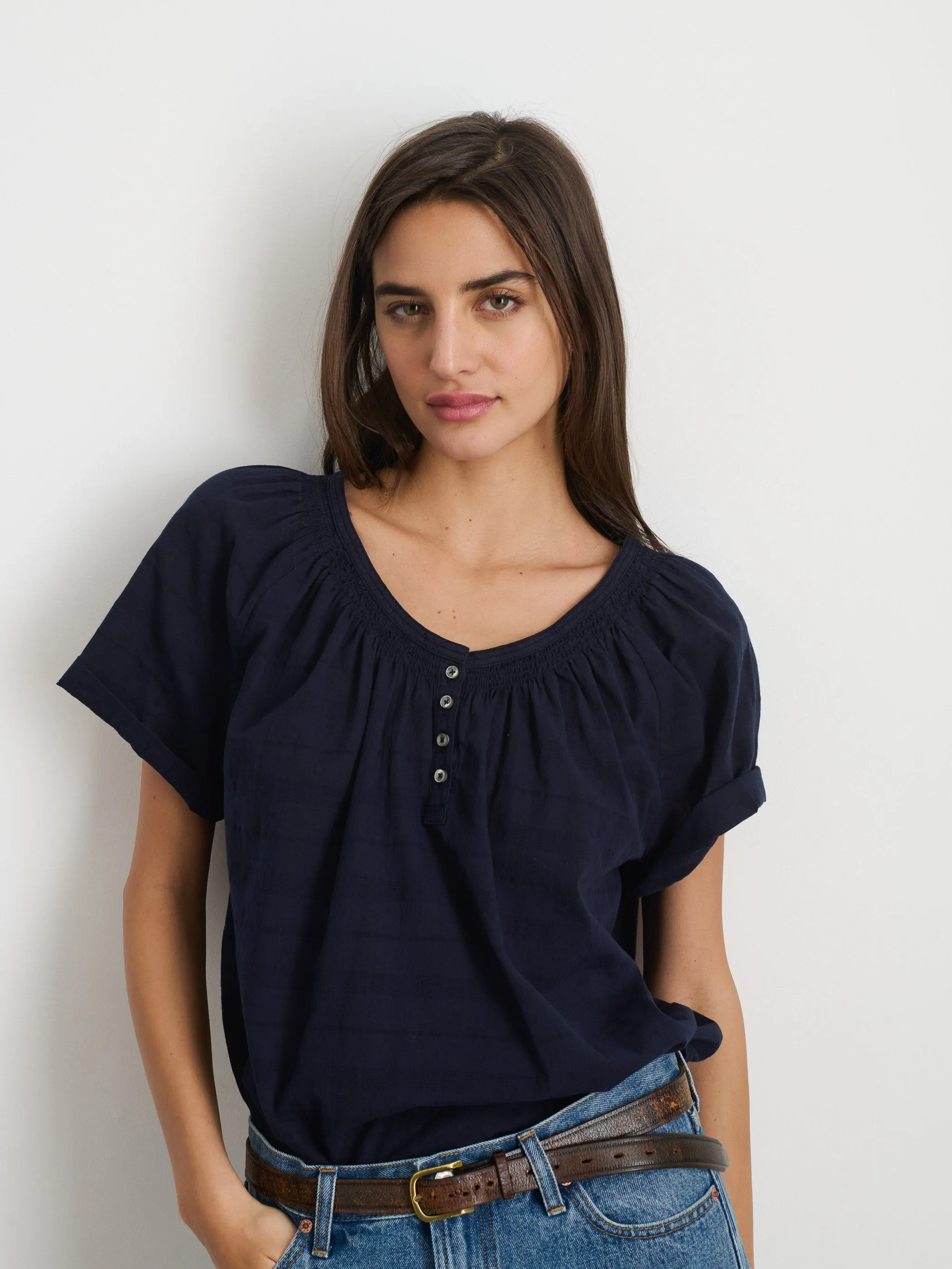 Thali Smocked Shirt sold by Alex Mill product image thumbnail 2