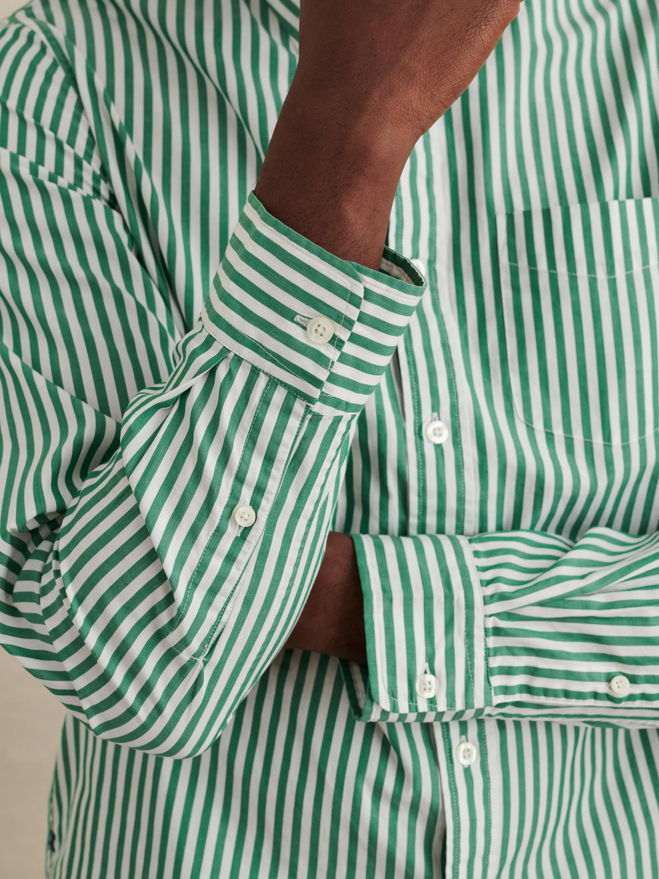 Mill Shirt in Stripe Portuguese Poplin sold by Alex Mill product image thumbnail 4