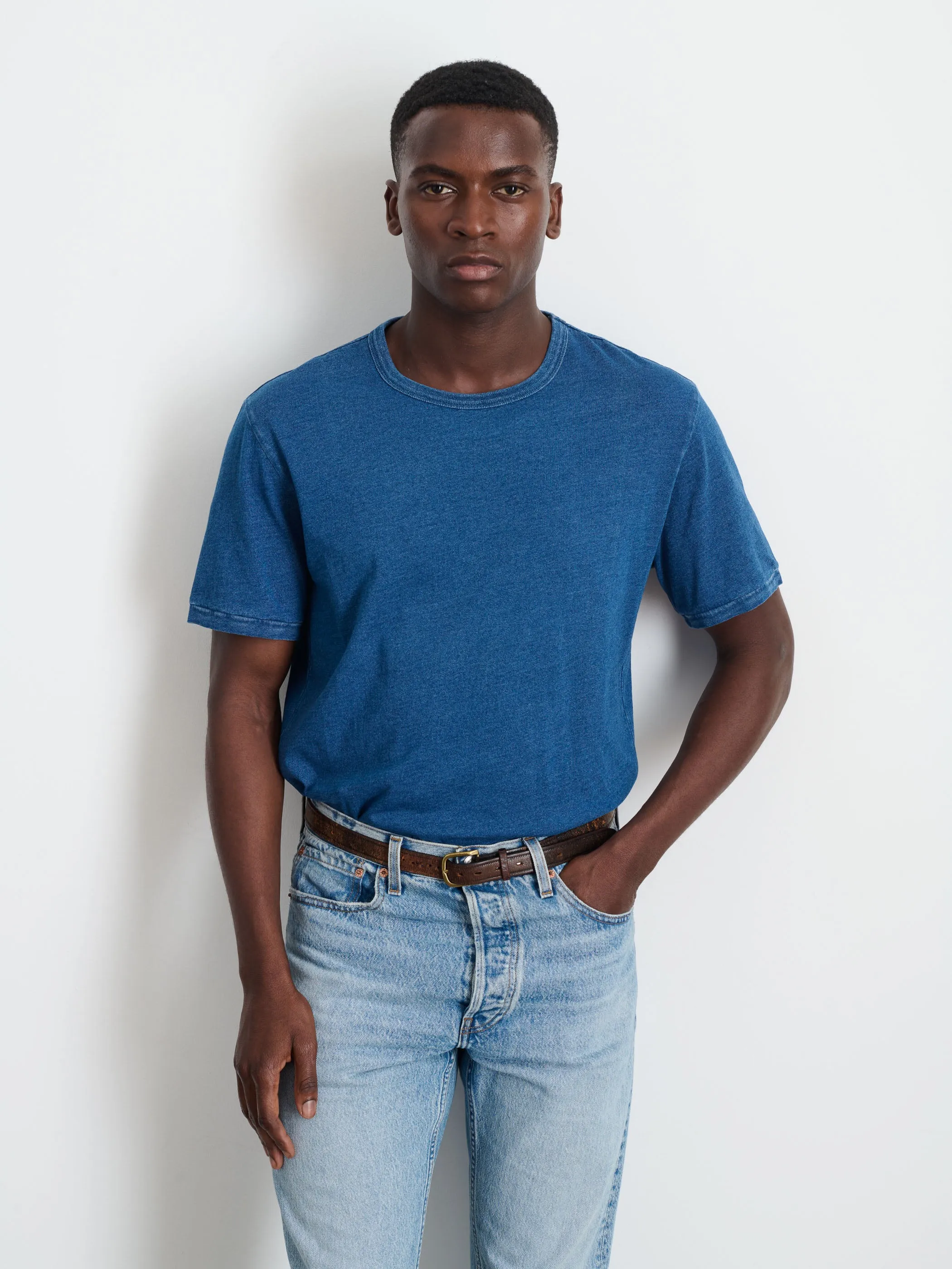 Standard T-Shirt in Indigo Slub Cotton sold by Alex Mill product image thumbnail 3