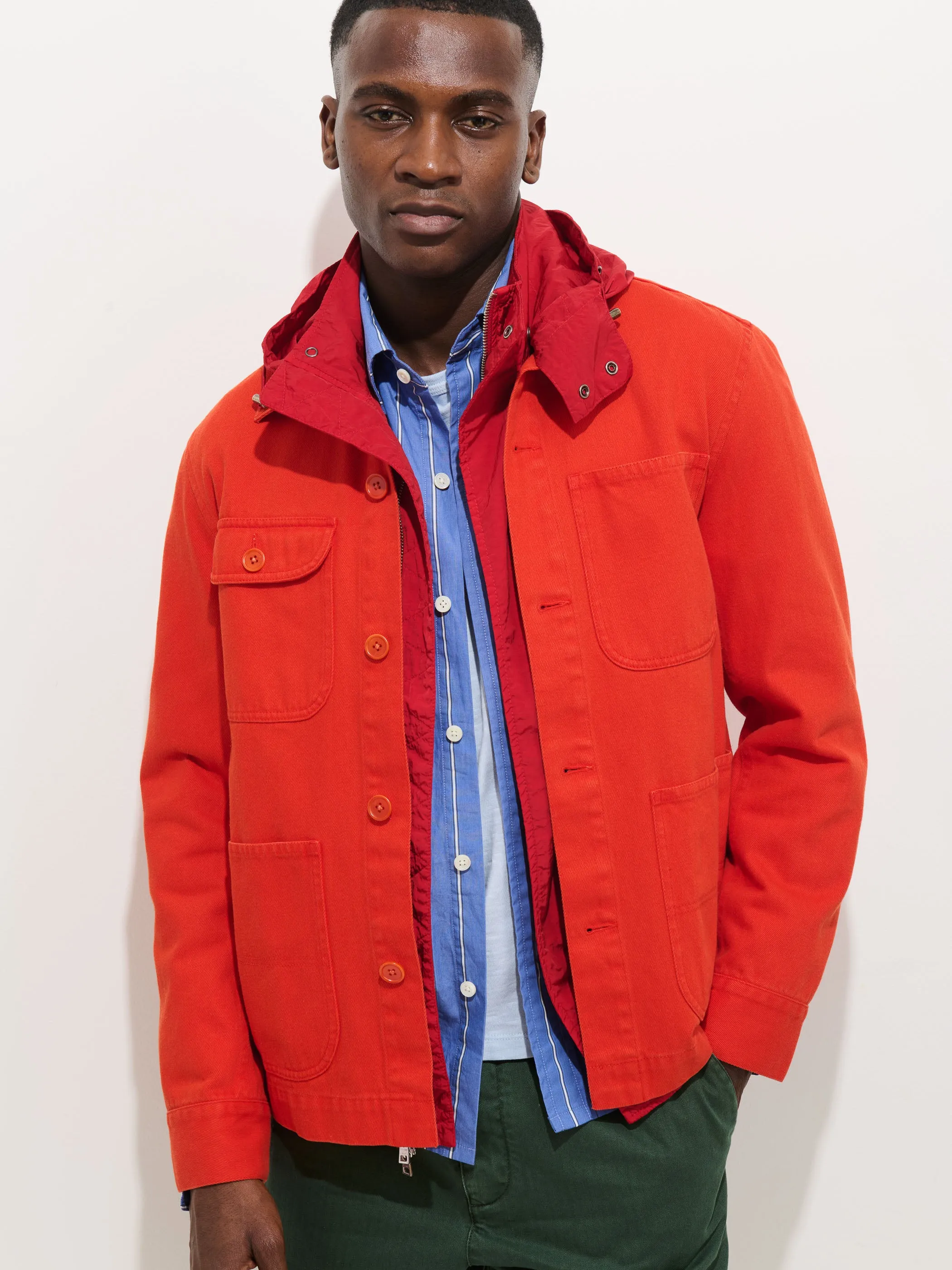 Garment Dyed Work Jacket In Recycled Denim sold by Alex Mill product image thumbnail 4