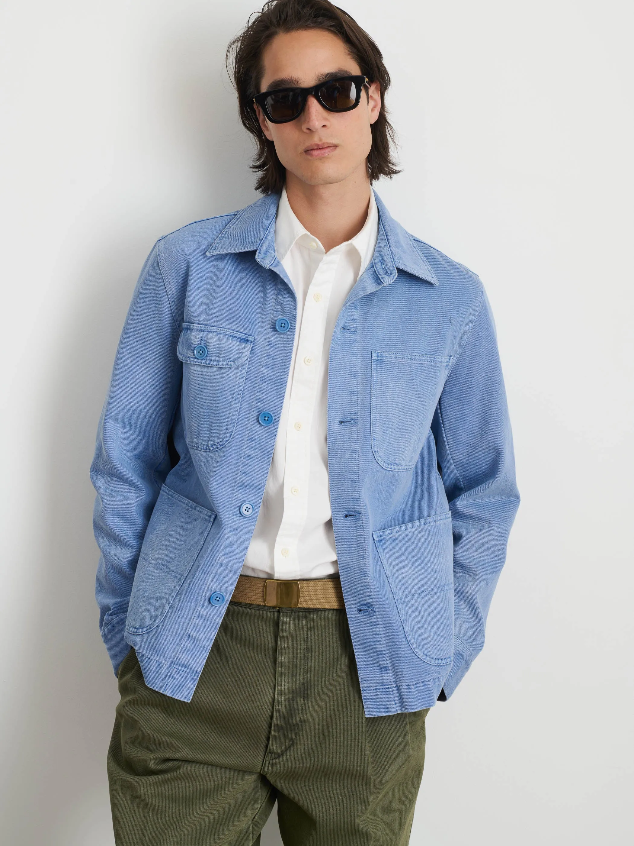 Garment Dyed Work Jacket in Recycled Denim sold by Alex Mill product image thumbnail 3