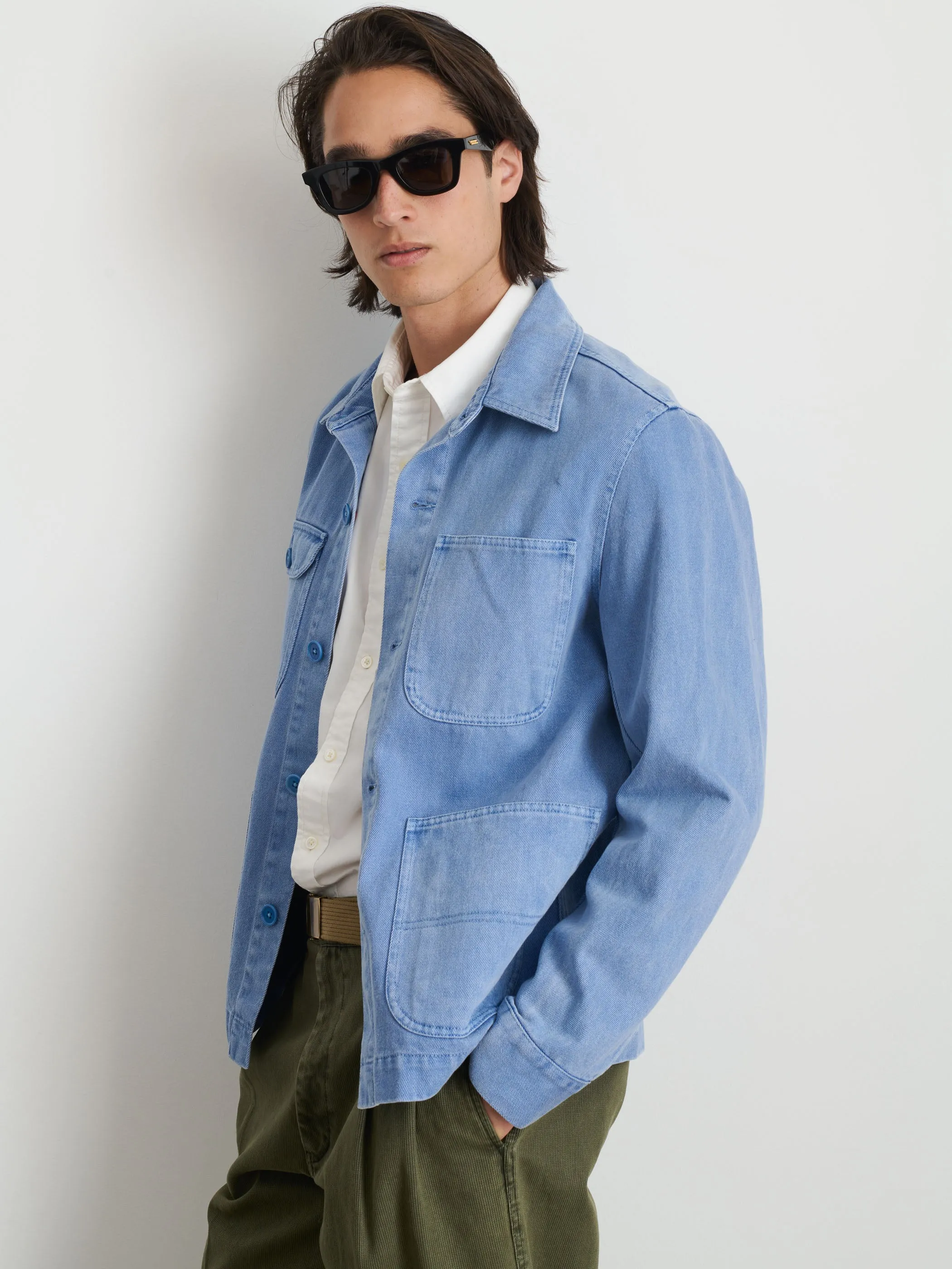 Garment Dyed Work Jacket in Recycled Denim sold by Alex Mill product image thumbnail 4