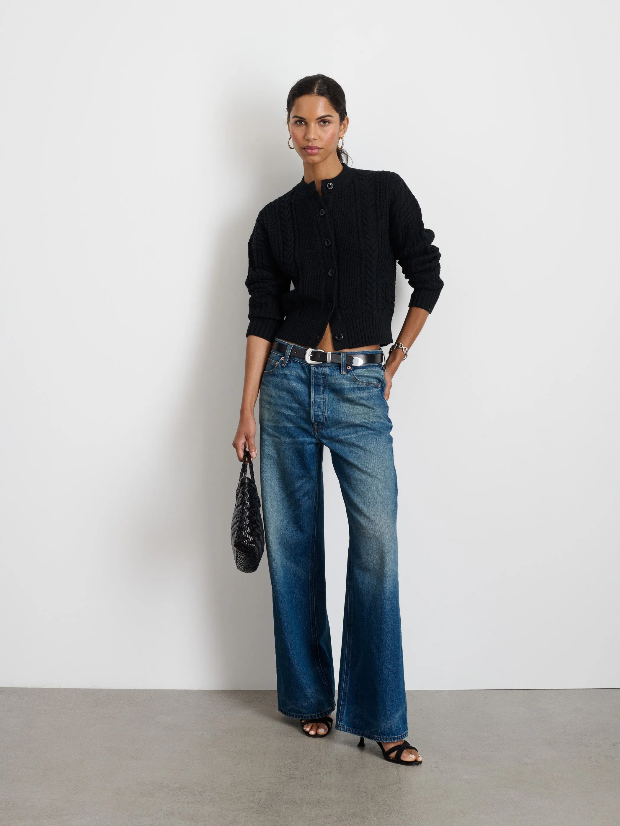 Cable Knit Nico Chunky Cardigan sold by Alex Mill product image thumbnail 2