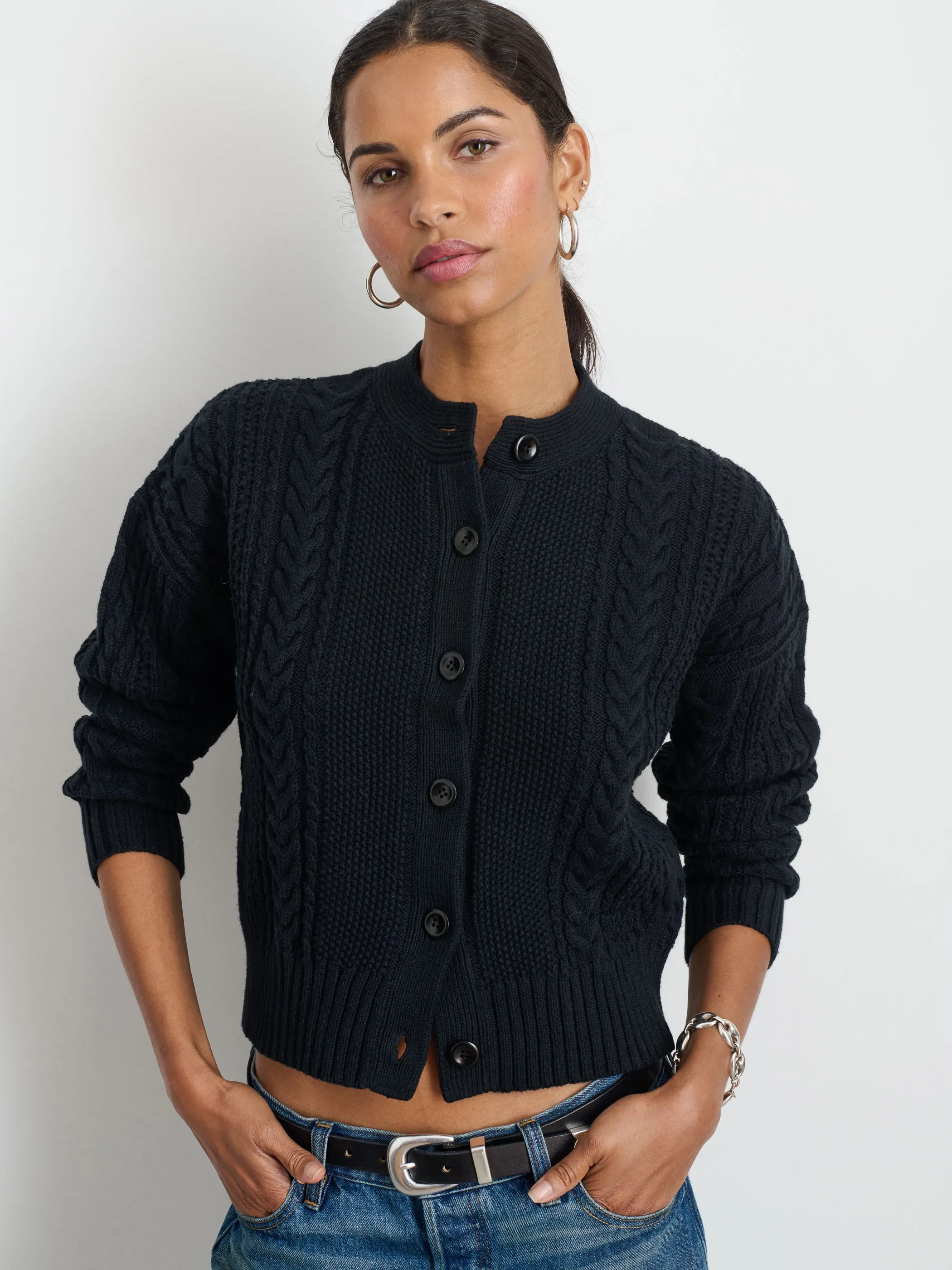 Cable Knit Nico Chunky Cardigan sold by Alex Mill product image thumbnail 5