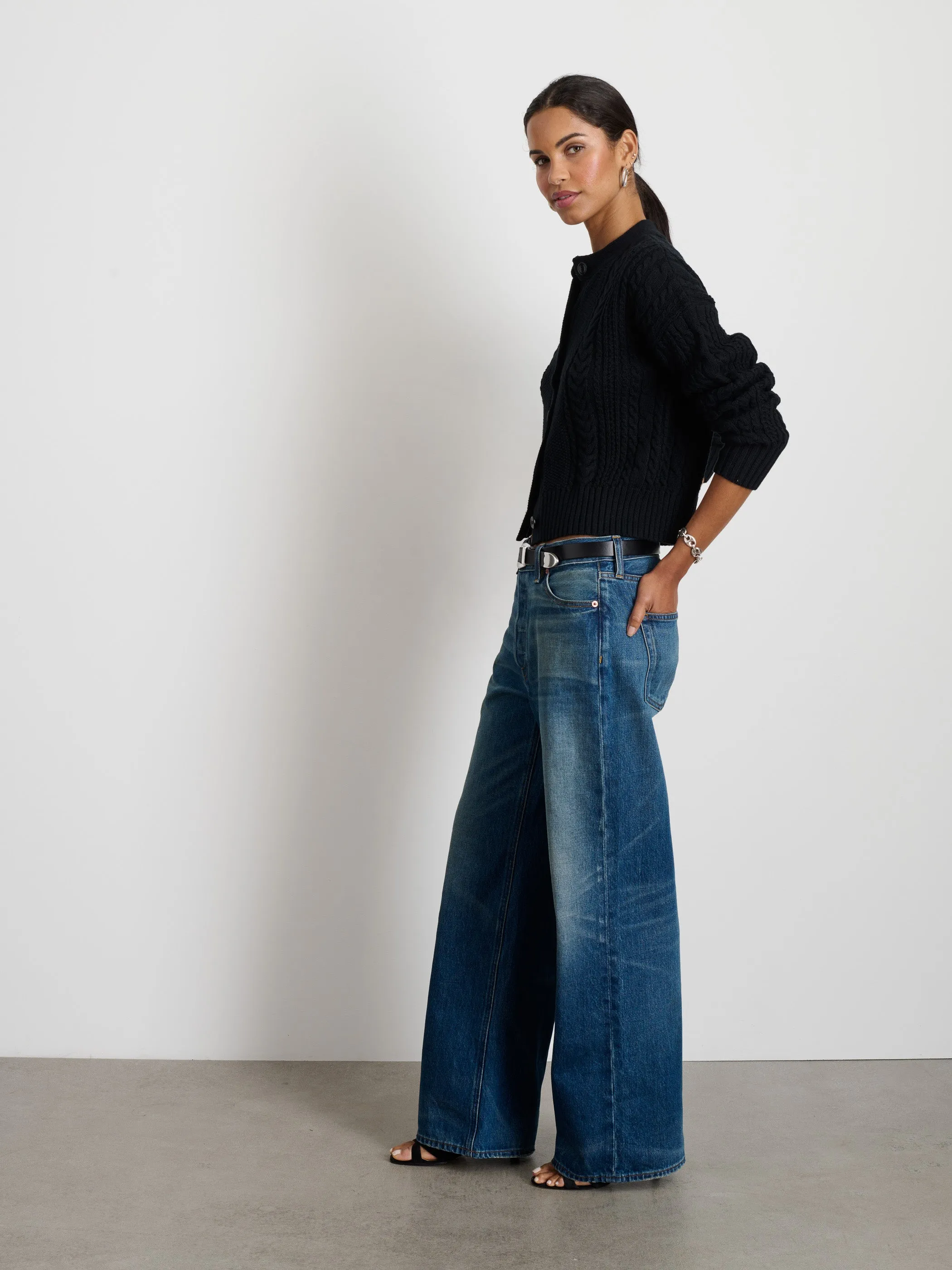 Cable Knit Nico Chunky Cardigan sold by Alex Mill product image thumbnail 3