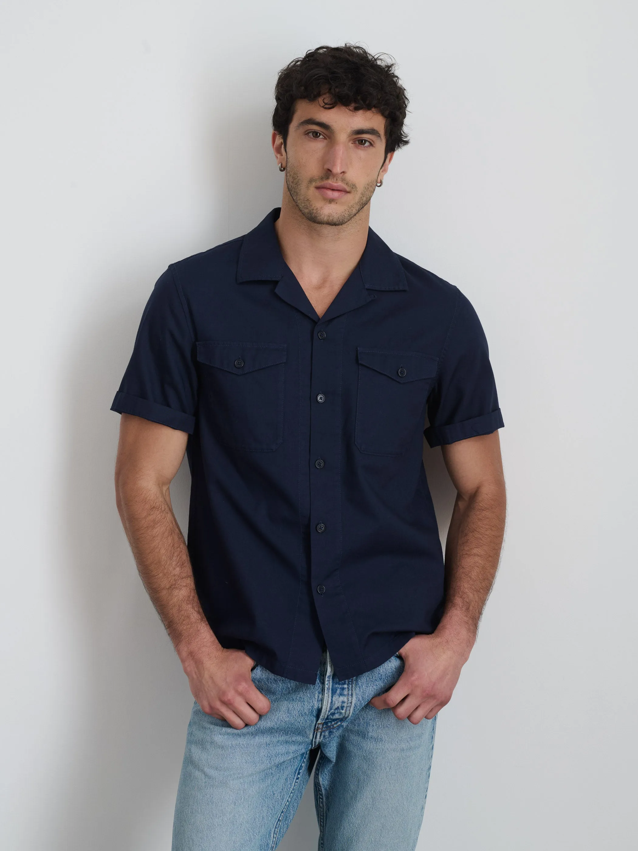 Utility Camp Shirt In Lightweight Twill sold by Alex Mill product image thumbnail 2