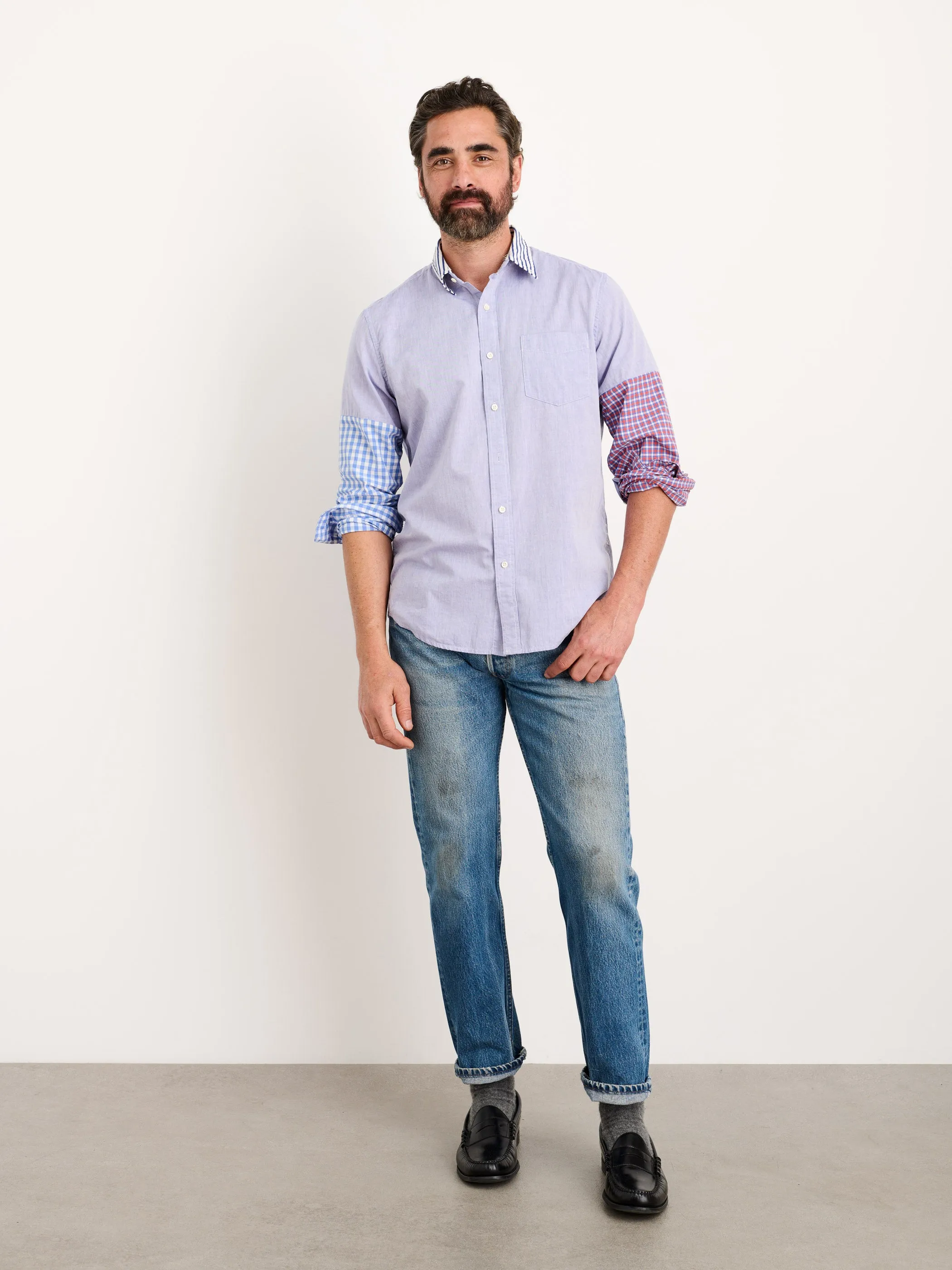 Rework Mill Shirt with Vintage Sleeve sold by Alex Mill product image thumbnail 2