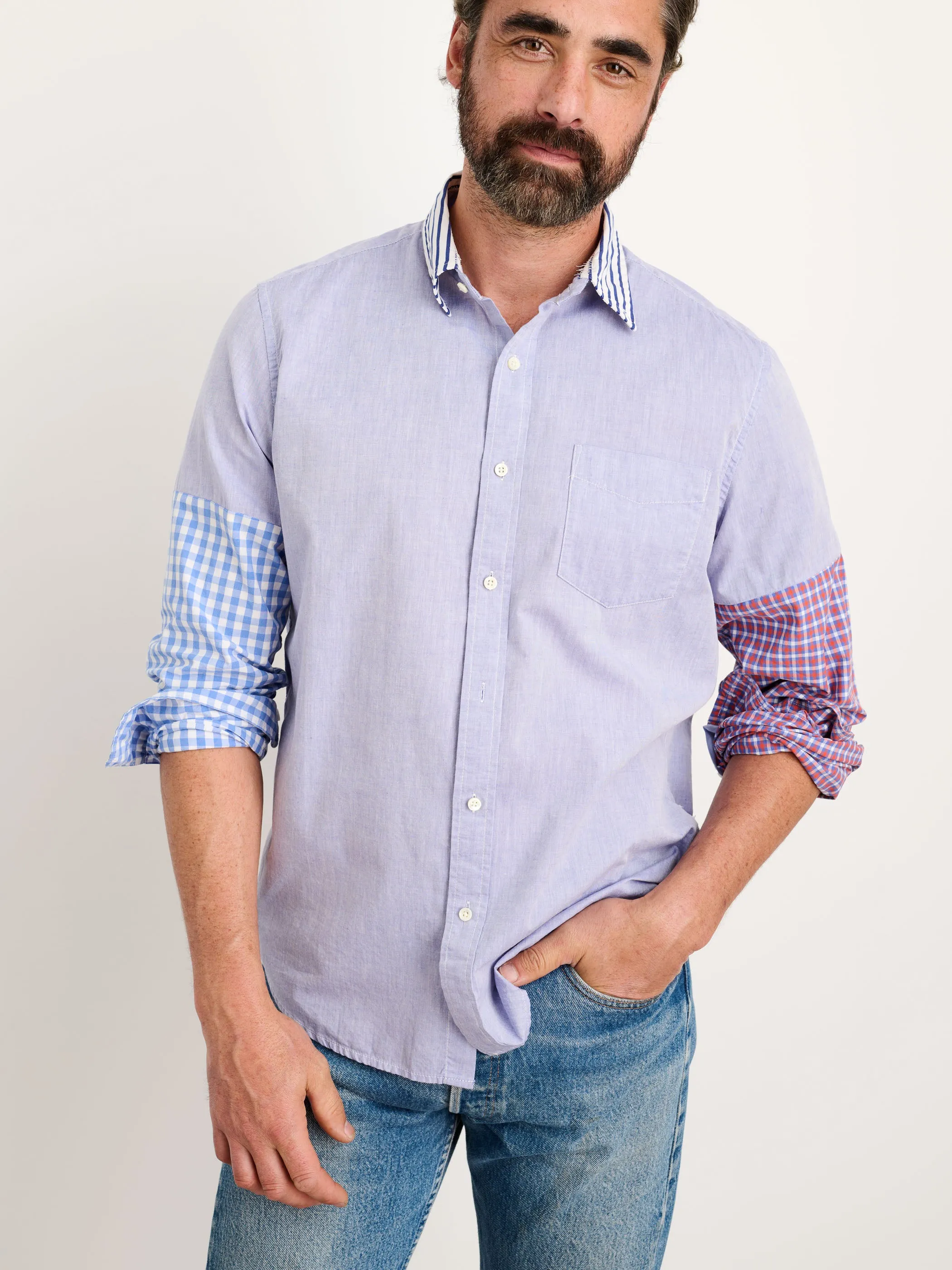Rework Mill Shirt with Vintage Sleeve sold by Alex Mill product image thumbnail 3