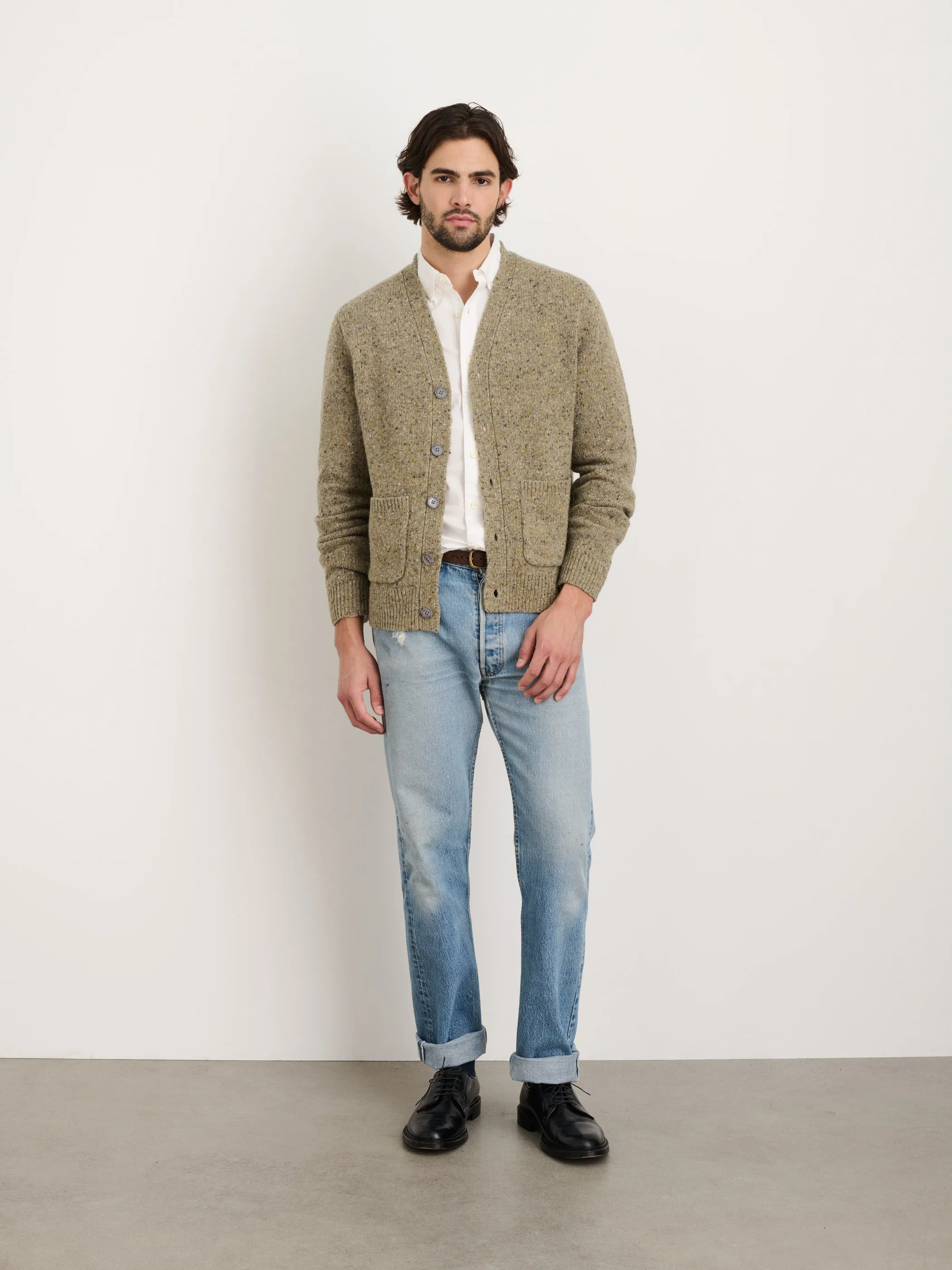 Hockney Cardigan in Donegal Wool sold by Alex Mill product image thumbnail 2