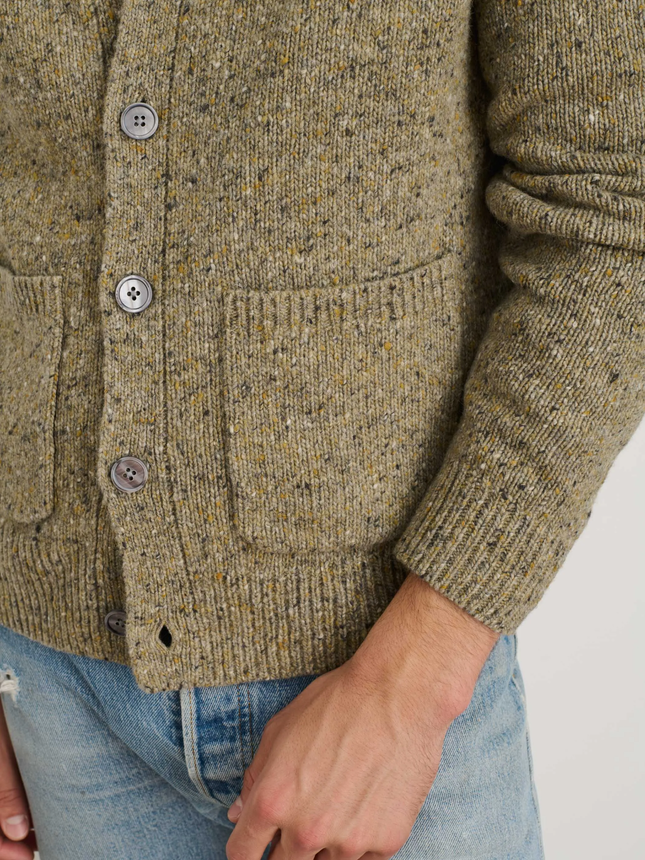 Hockney Cardigan in Donegal Wool sold by Alex Mill product image thumbnail 5