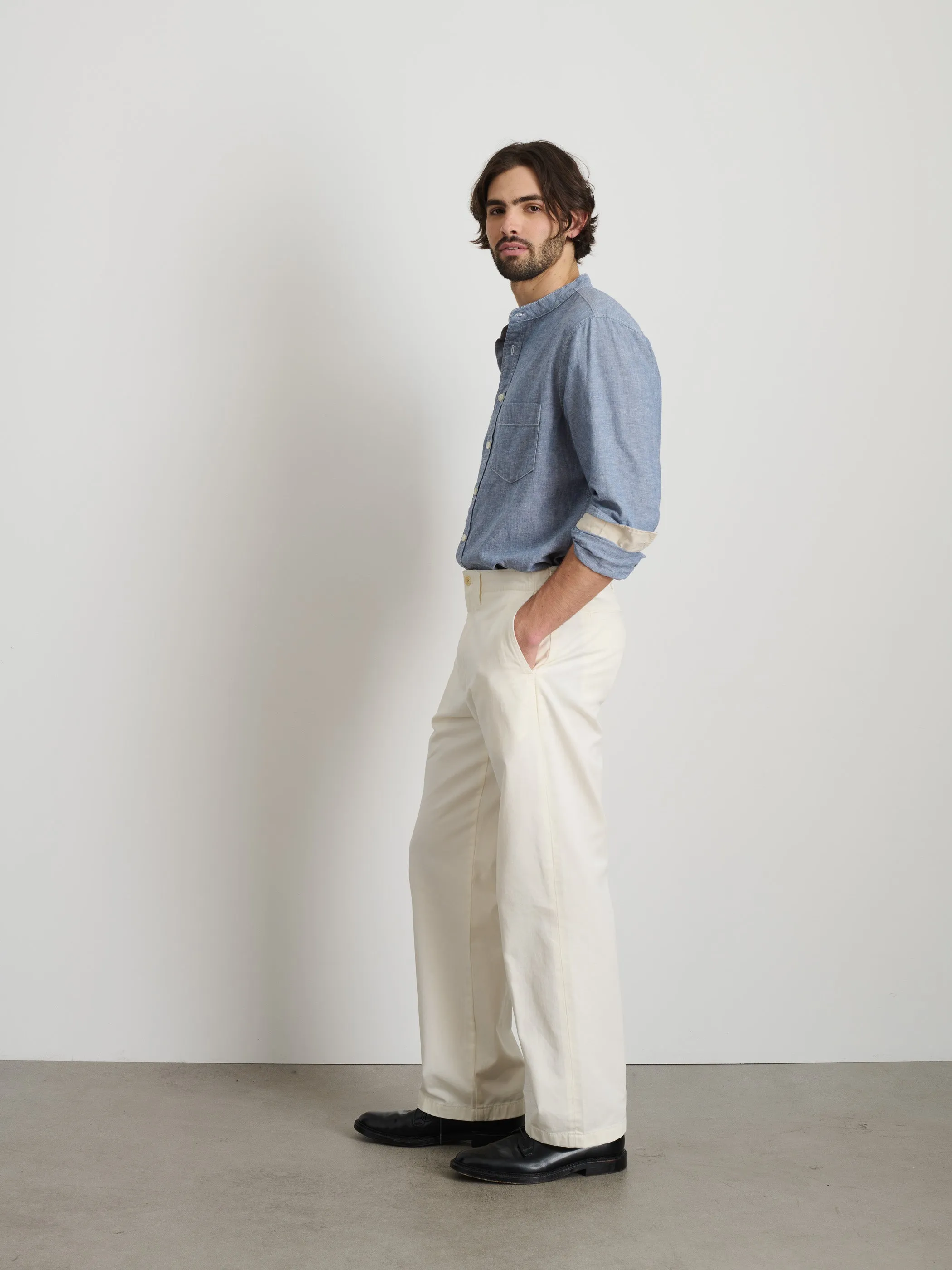 Long Inseam Straight Leg Pant in Vintage Washed Chino sold by Alex Mill product image thumbnail 5
