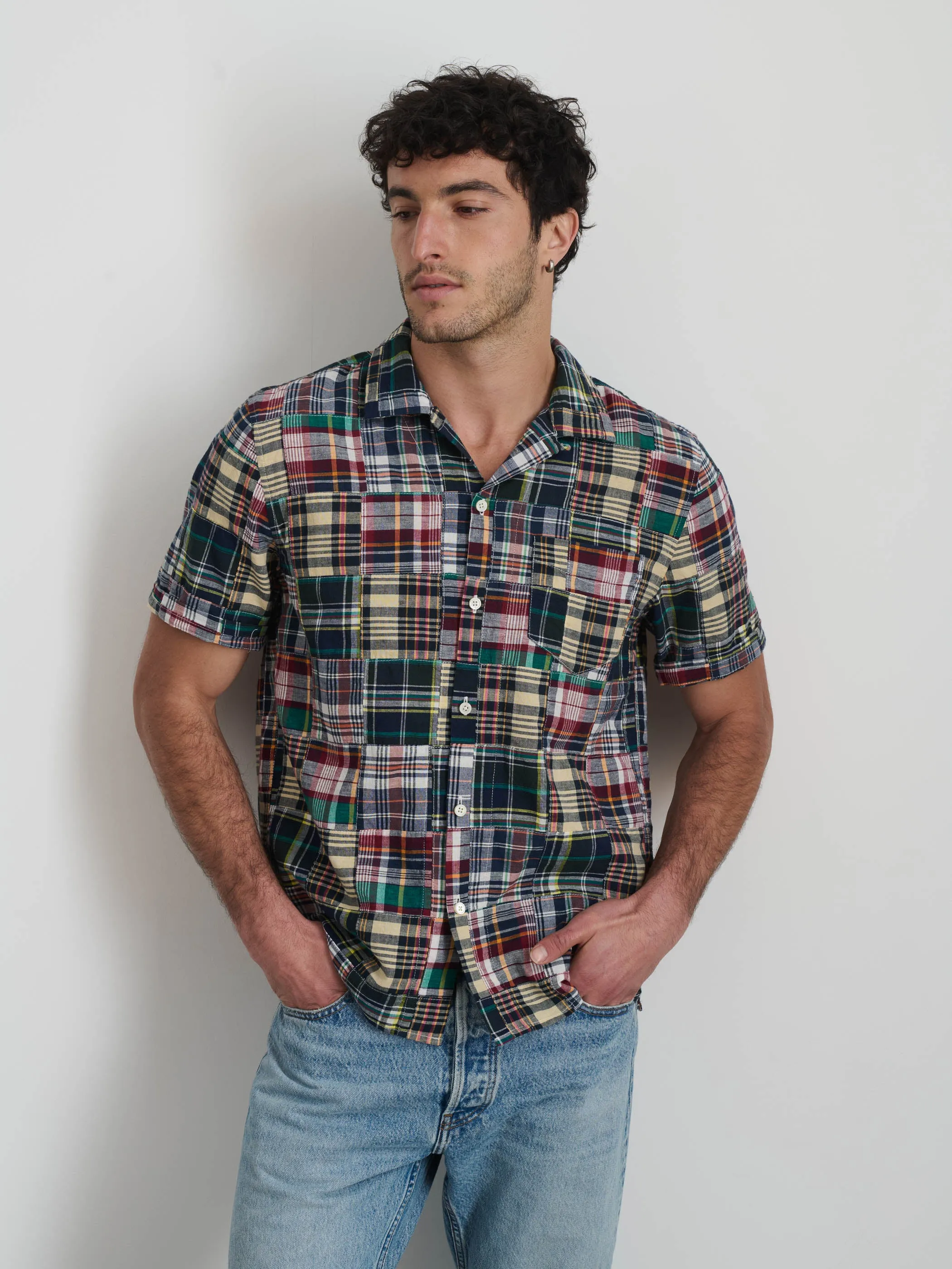 Camp Shirt In Madras sold by Alex Mill product image thumbnail 2