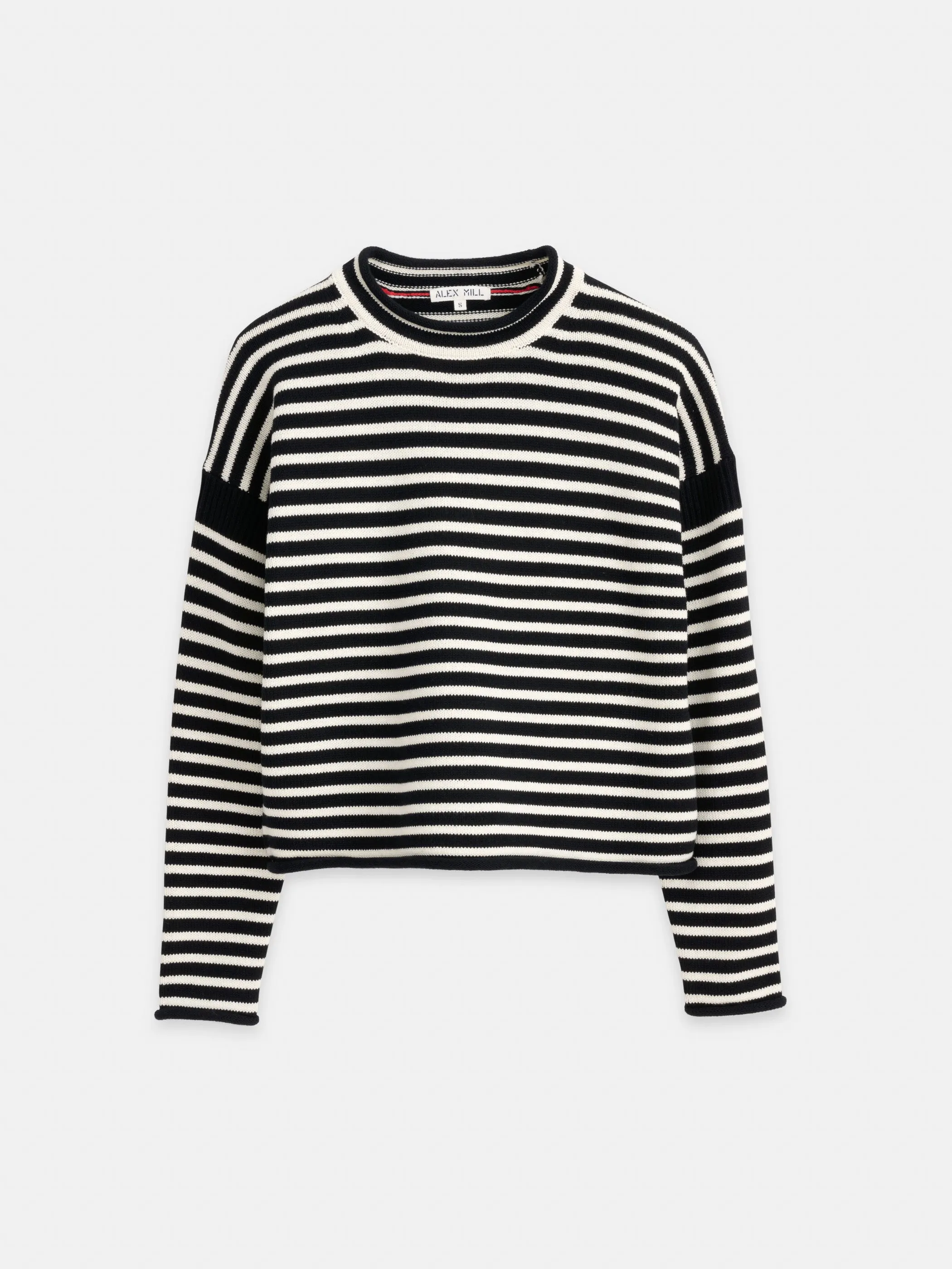 Mariner Striped Rollneck Sweater in Cotton sold by Alex Mill