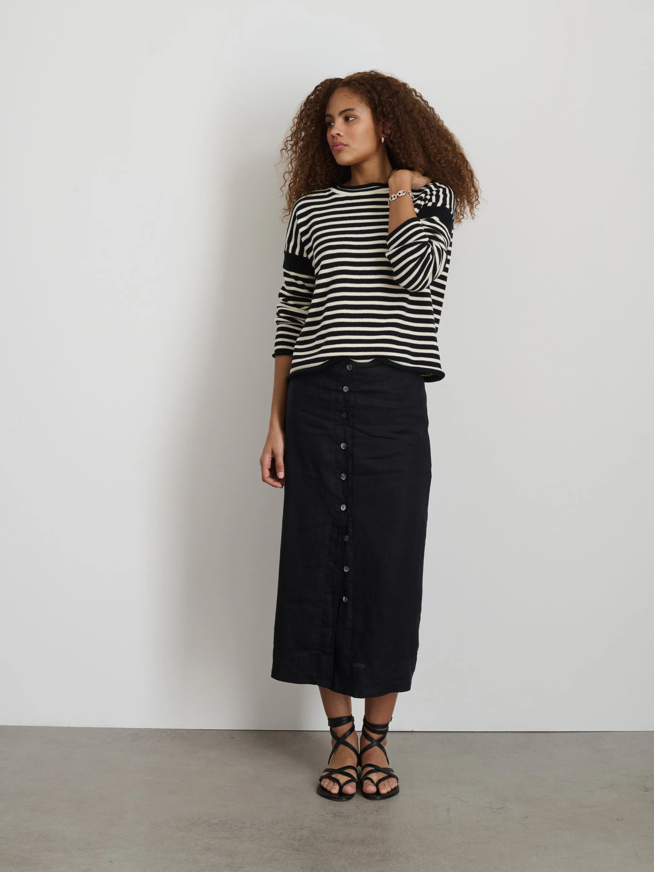 Mariner Striped Rollneck Sweater in Cotton sold by Alex Mill product image thumbnail 3