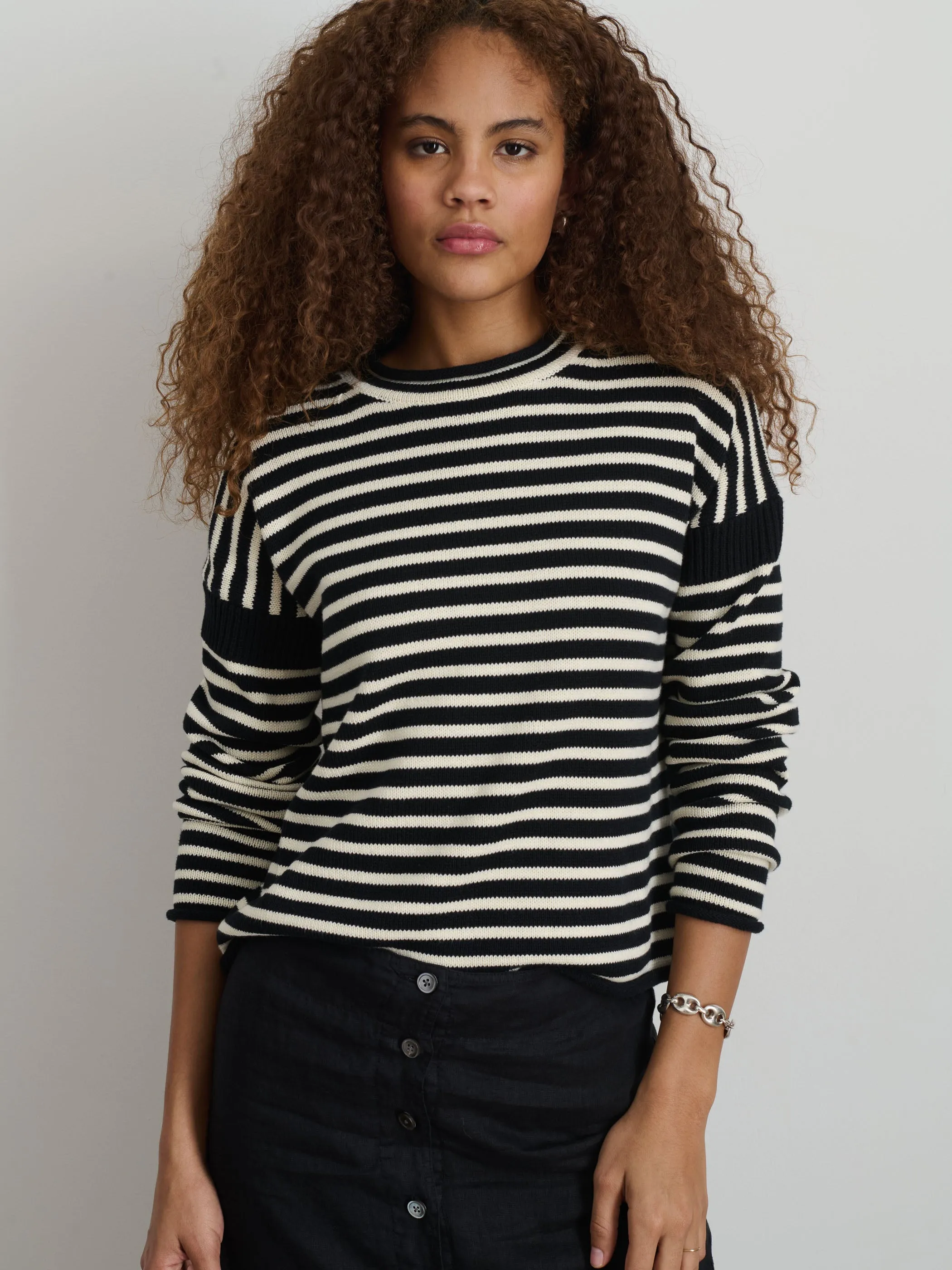 Mariner Striped Rollneck Sweater in Cotton sold by Alex Mill product image thumbnail 2