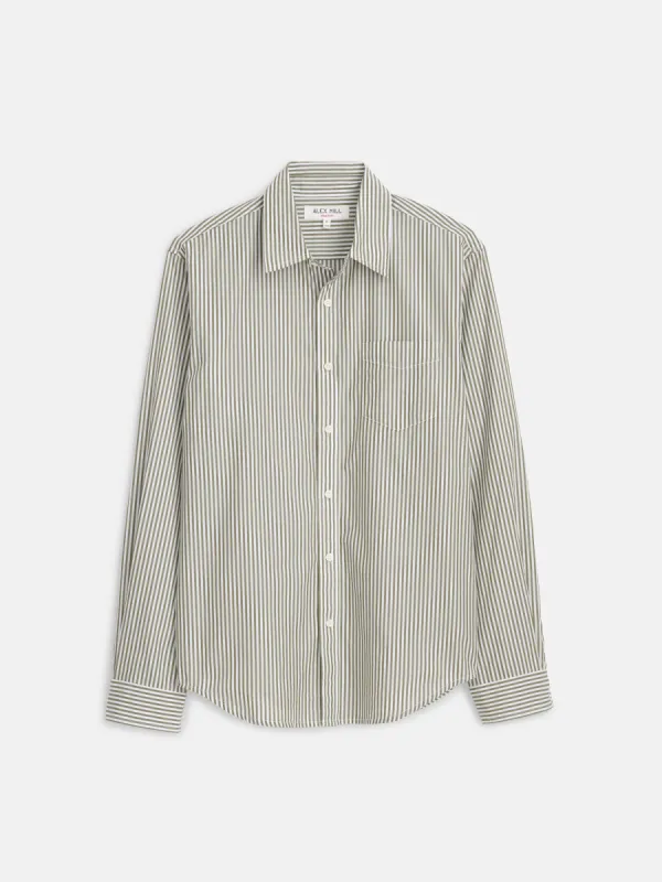 Mill Shirt in Striped Cotton Poplin sold by Alex Mill