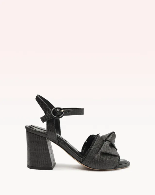 Maxi Clarita Raffia 75 Black sold by Alexandre Birman