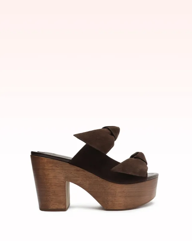 Asymmetric Clarita Brown Clog made by Alexandre Birman