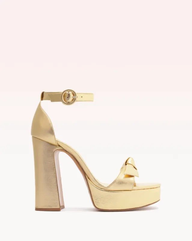 Clarita Ankle Strap Curve 120 Oro sold by Alexandre Birman