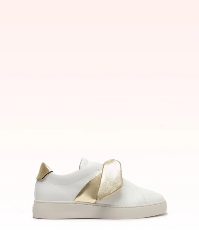 Asymmetric Clarita Sneaker Golden sold by Alexandre Birman