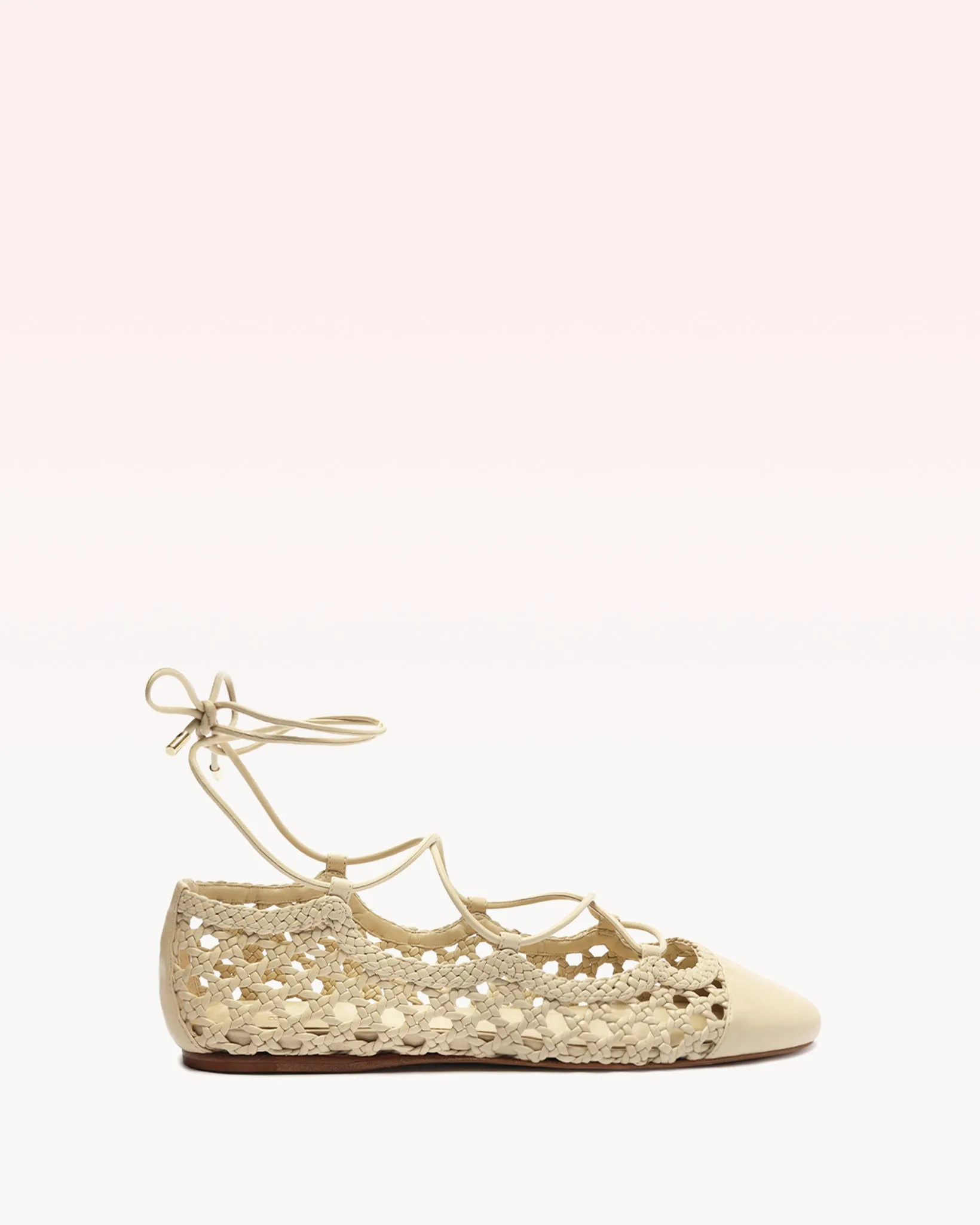 Ballerina Tresse Flat Dove sold by Alexandre Birman
