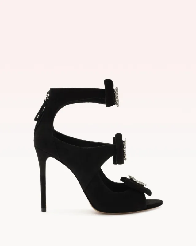 Kylie 100 Suede & Crystal Black sold by Alexandre Birman
