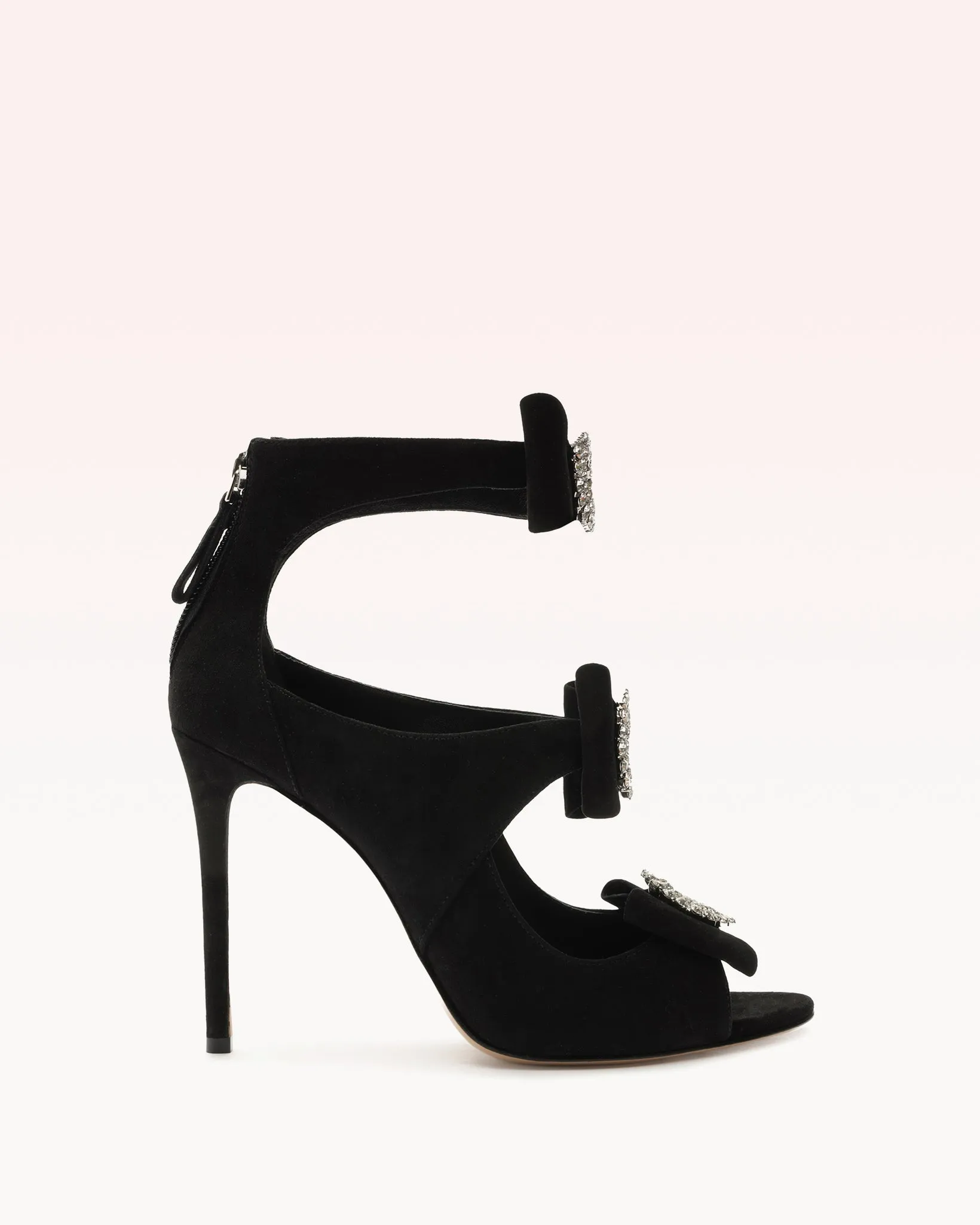 Kylie 100 Suede & Crystal Black sold by Alexandre Birman