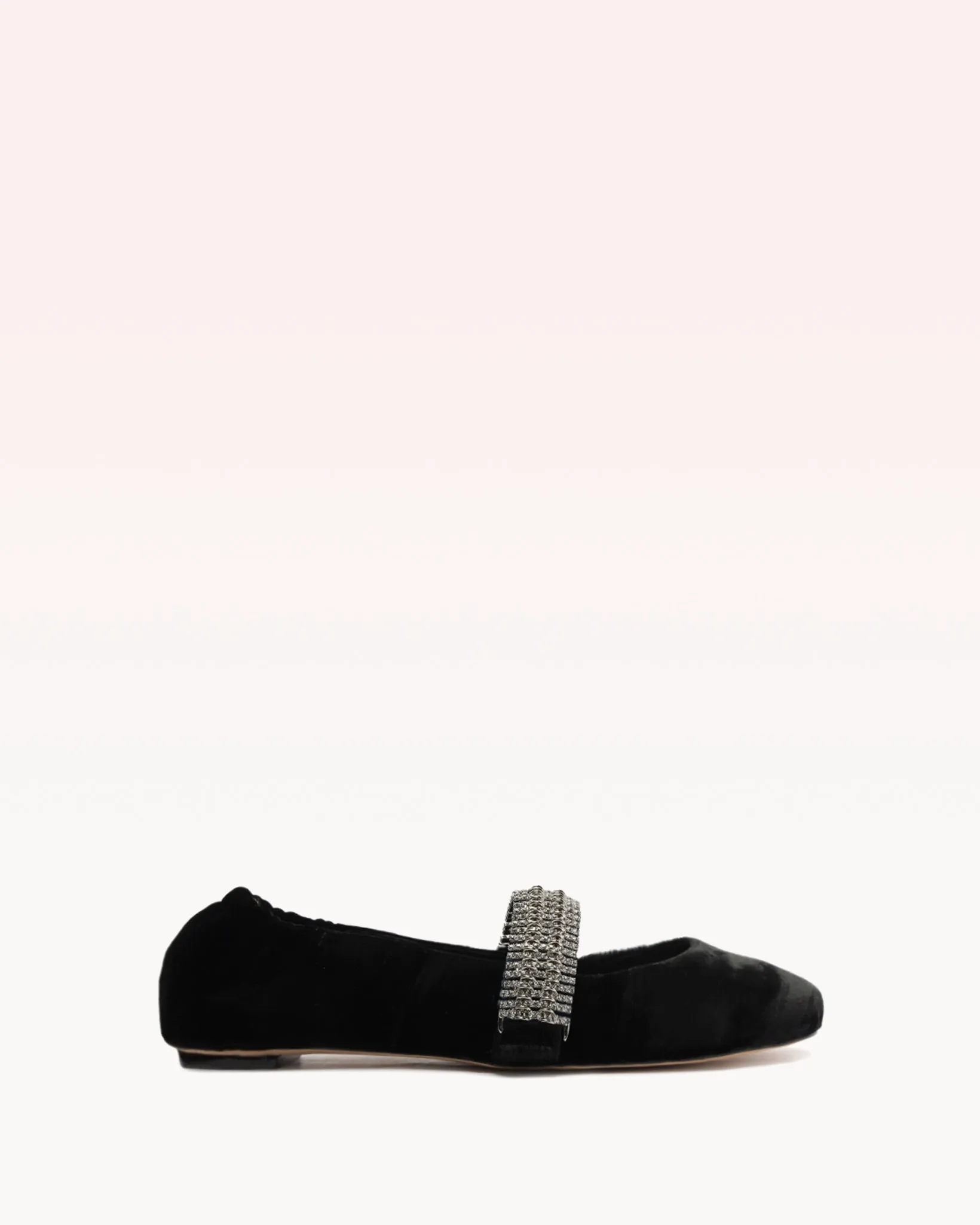 Camila Ballerina Velvet Flat Black sold by Alexandre Birman