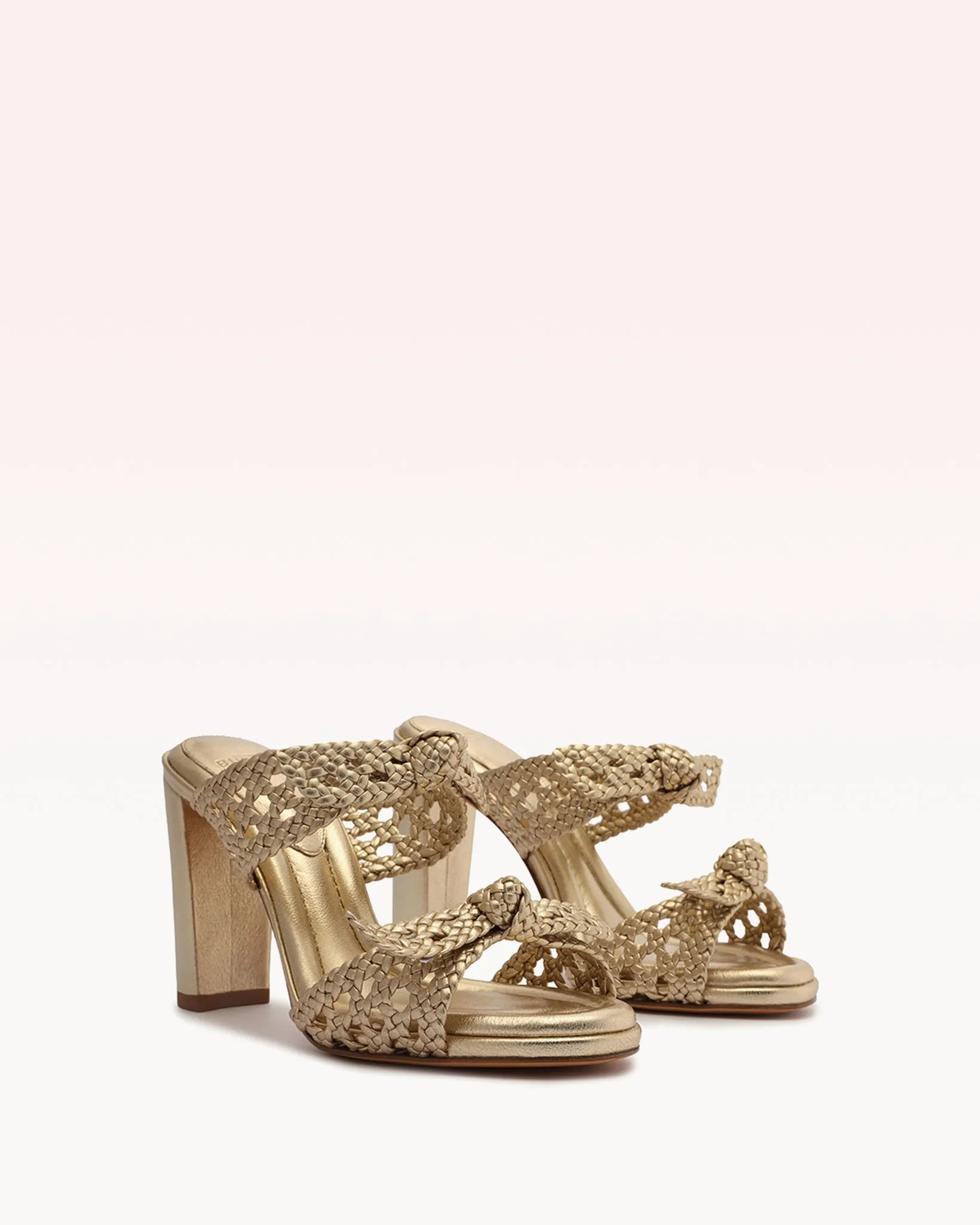 Clarita Intreccio 90 Doppia Soletta Gold sold by Alexandre Birman product image thumbnail 2