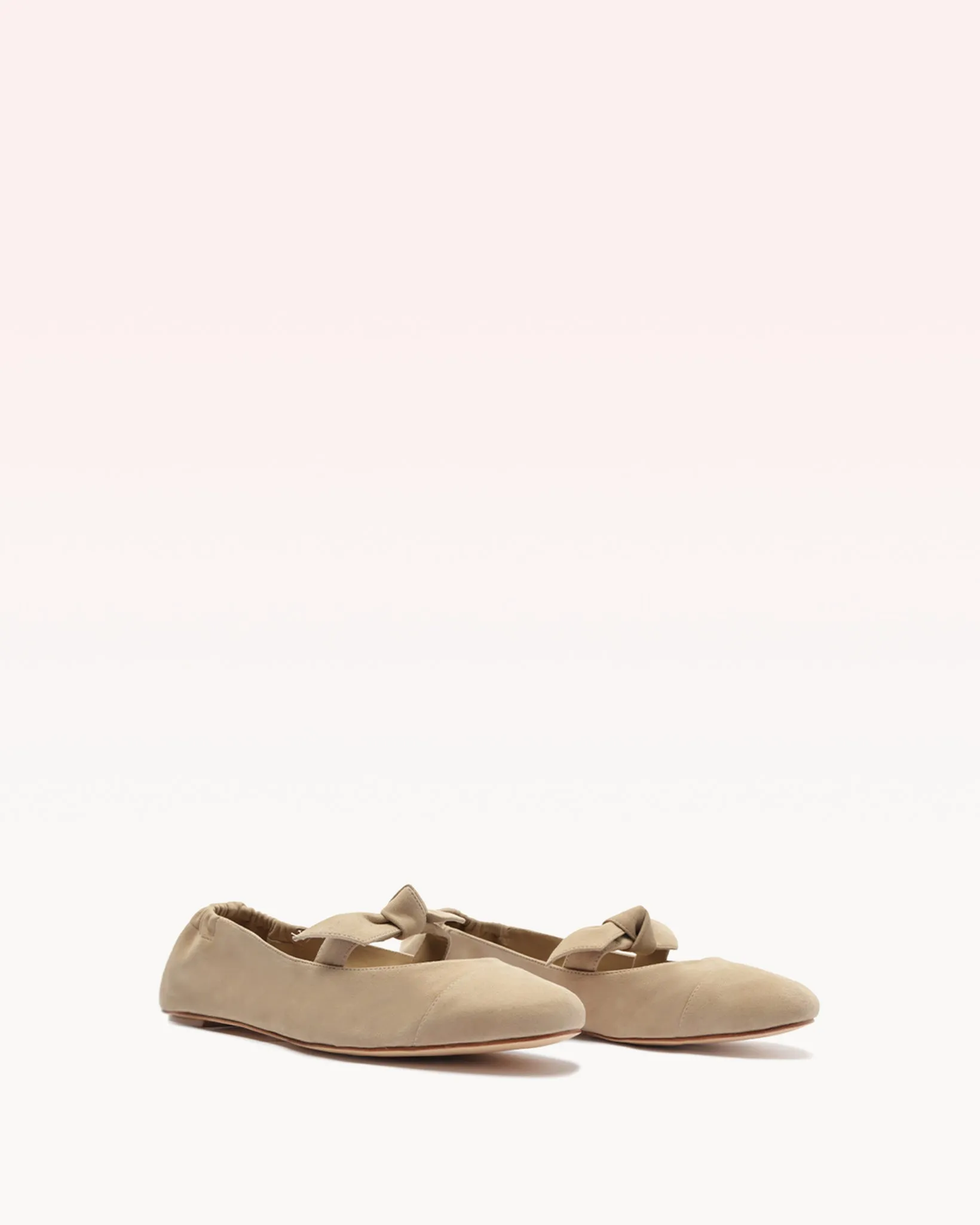 Clarita Ballerina Suede Flat Semolina sold by Alexandre Birman product image thumbnail 2