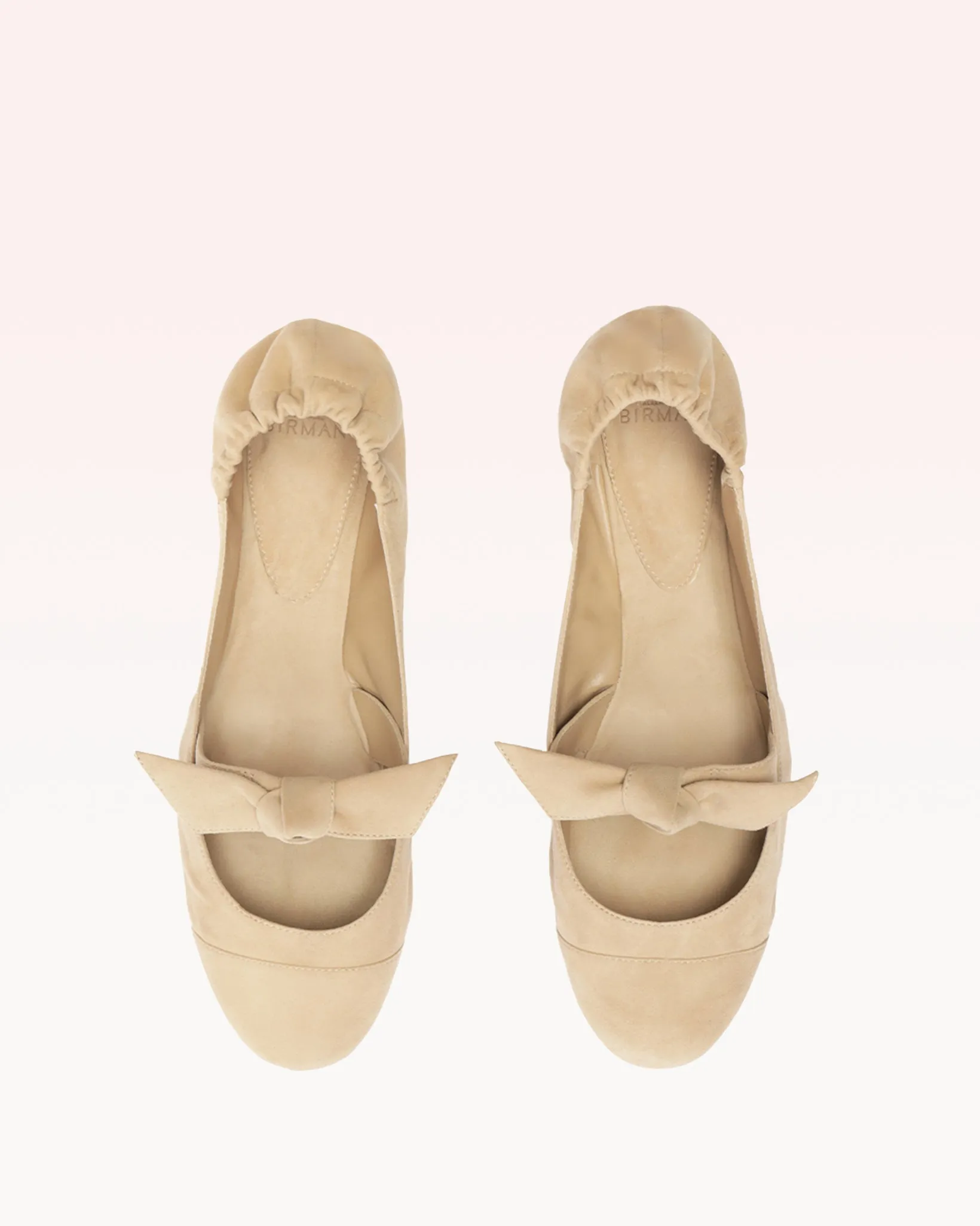 Clarita Ballerina Suede Flat Semolina sold by Alexandre Birman product image thumbnail 4