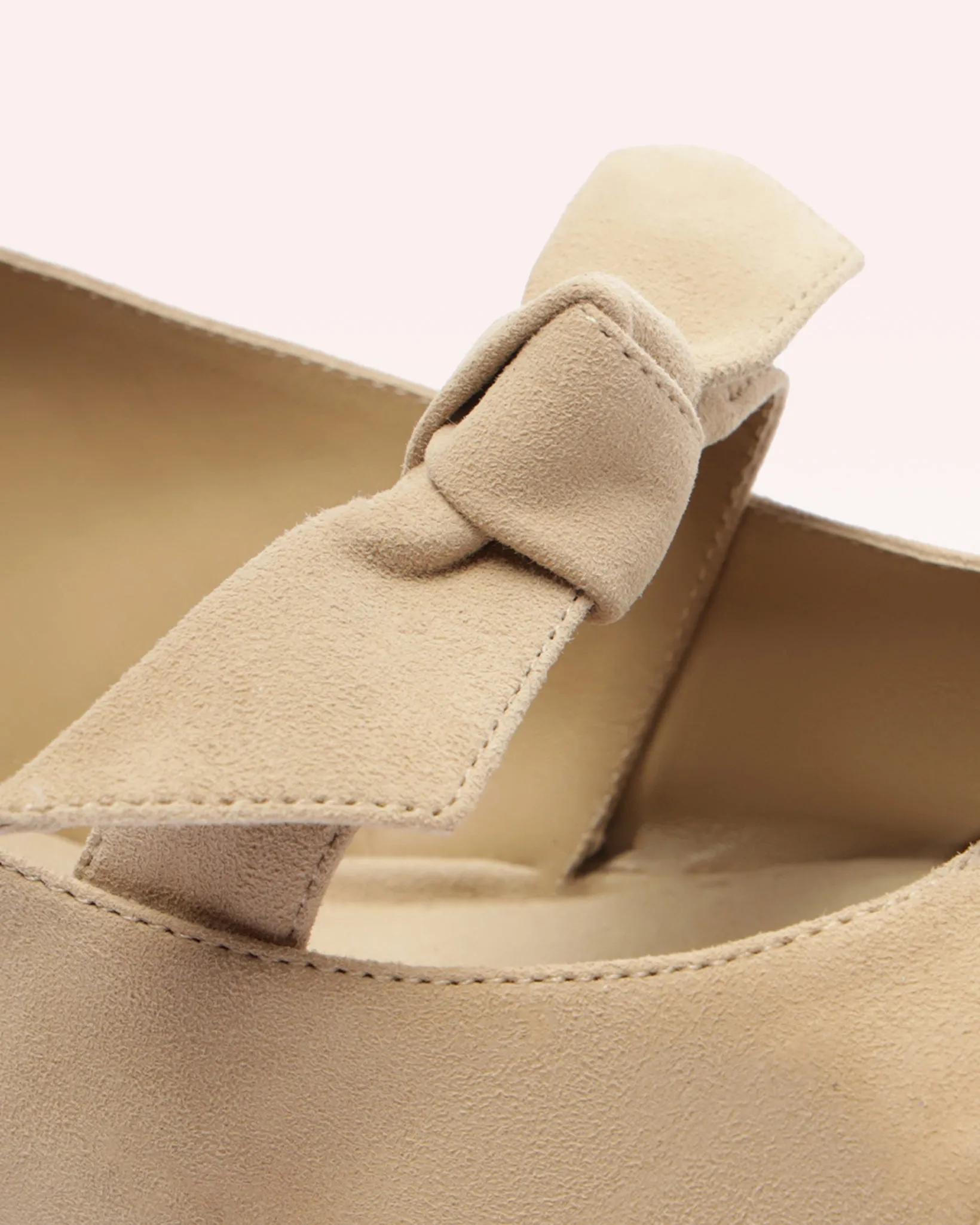 Clarita Ballerina Suede Flat Semolina sold by Alexandre Birman product image thumbnail 5