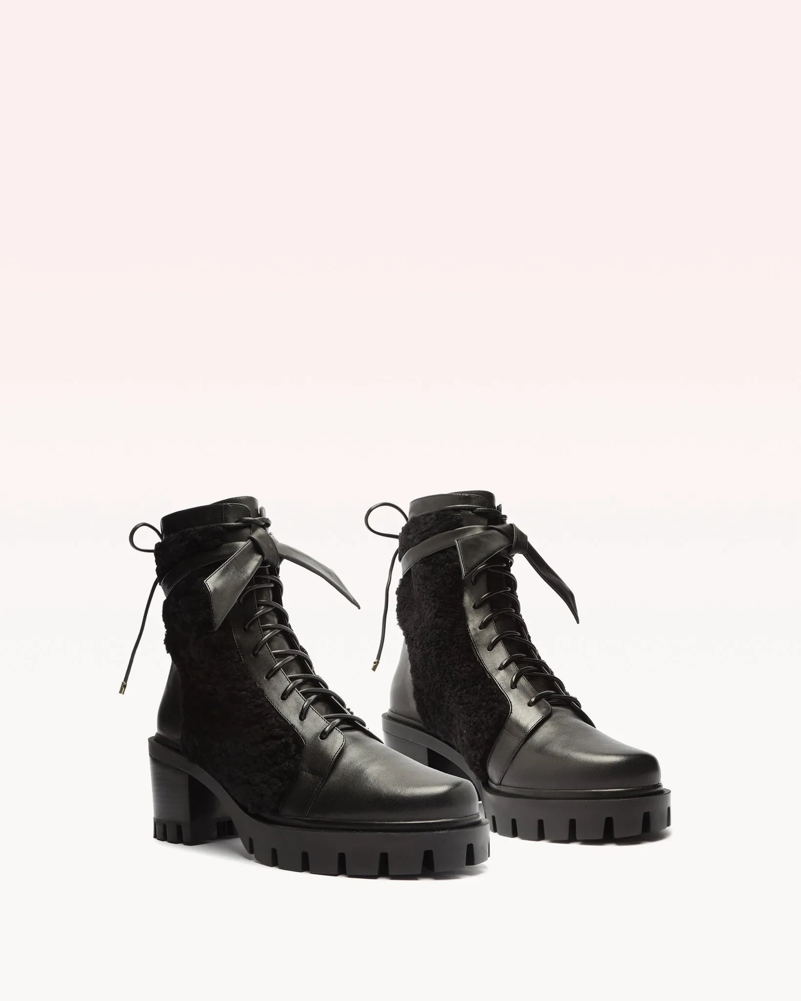 Shearling Clarita Combat Bootie 65 Black sold by Alexandre Birman product image thumbnail 2