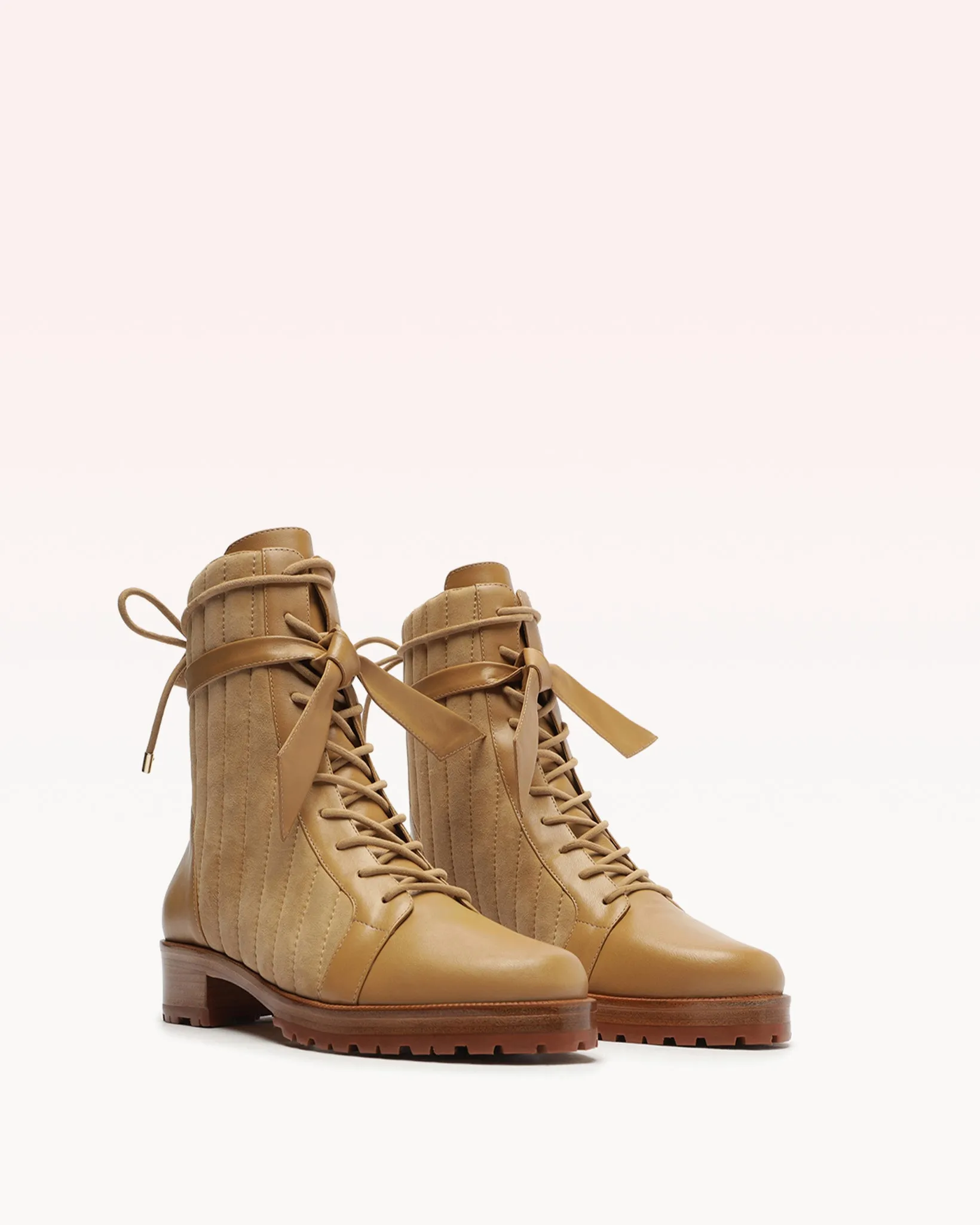 Quilted Clarita Combat Bootie 20 Nut sold by Alexandre Birman product image thumbnail 2
