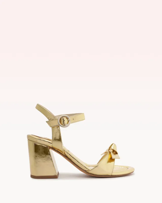 Clarita Flare 75 Metallic Golden sold by Alexandre Birman