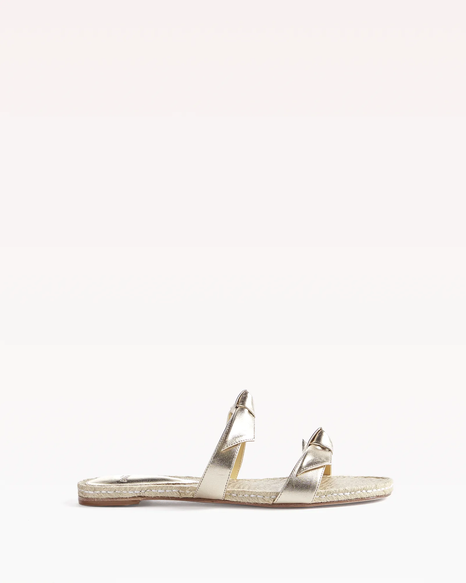 Clarita Flat Metallic Golden sold by Alexandre Birman