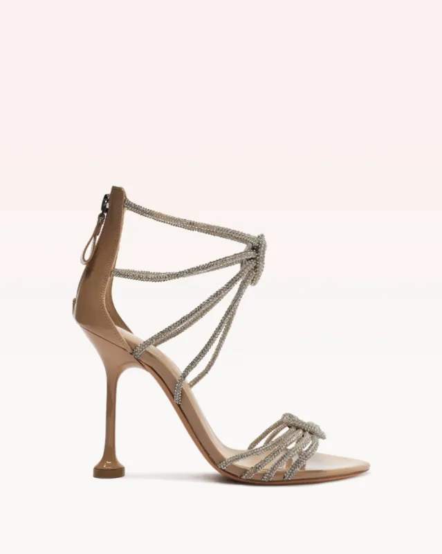 Vicky Crystal Knot 100 Beige sold by Alexandre Birman