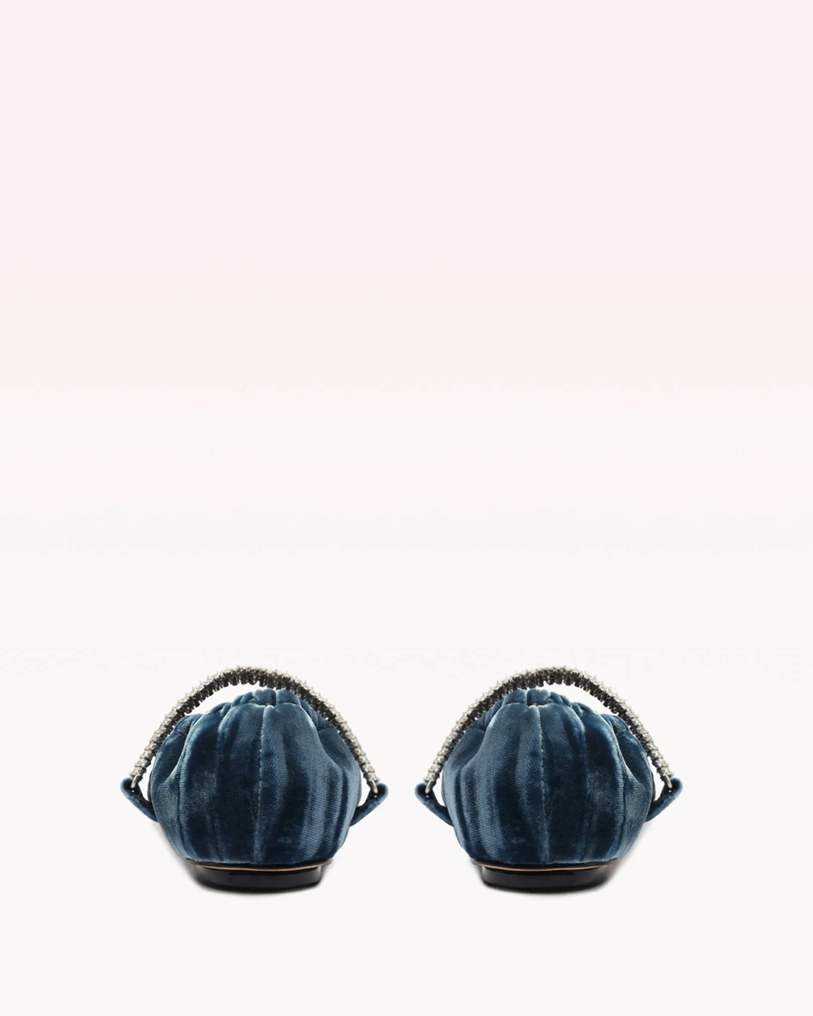 Camila Ballerina Velvet Flat Blue sold by Alexandre Birman product image thumbnail 3