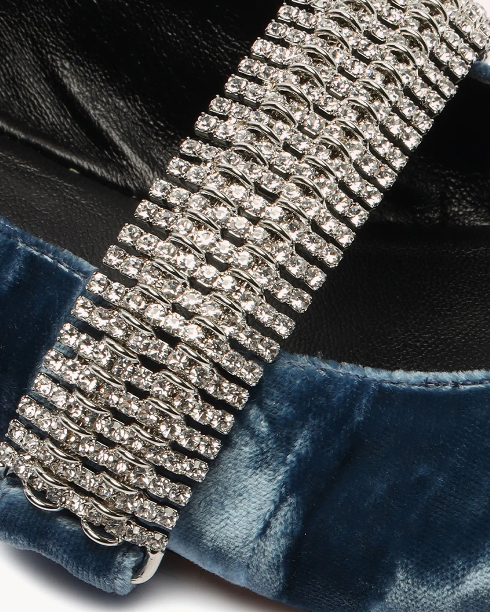 Camila Ballerina Velvet Flat Blue sold by Alexandre Birman product image thumbnail 5