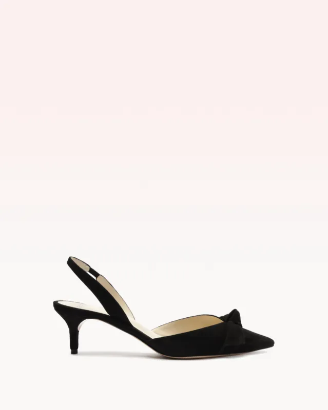 Clarita Slingback 50 Suede Black sold by Alexandre Birman
