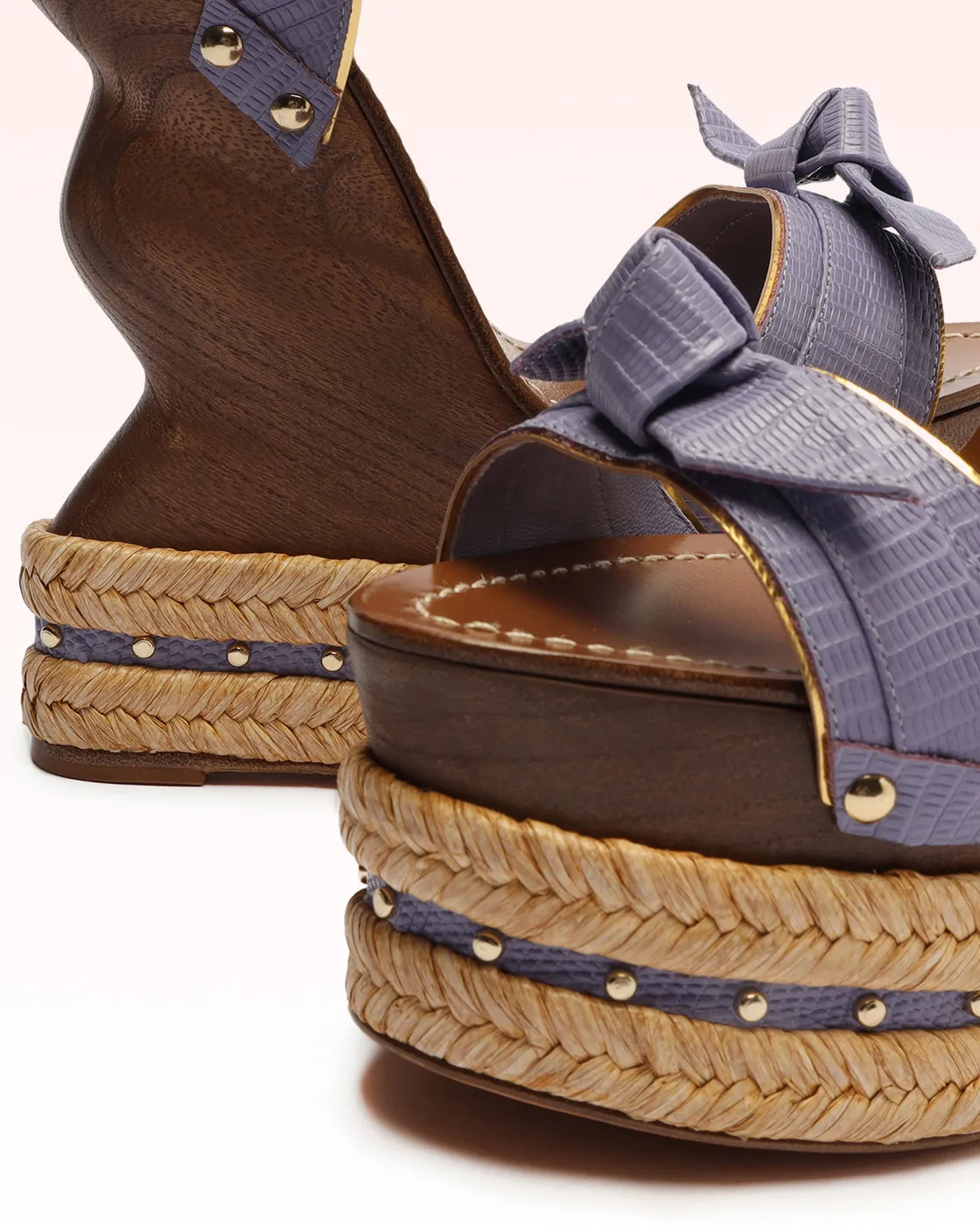 Clarita Wooden Wedge Sandal sold by Alexandre Birman product image thumbnail 4