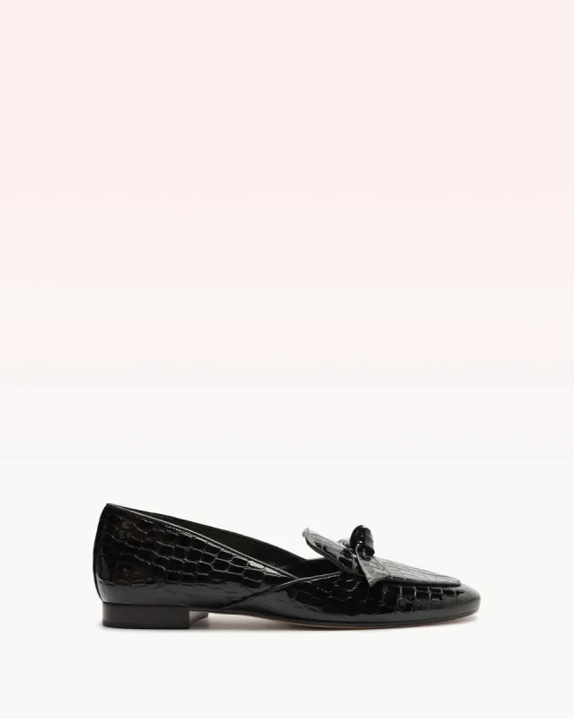 Clarita Belgian Crocco Loafer Black sold by Alexandre Birman
